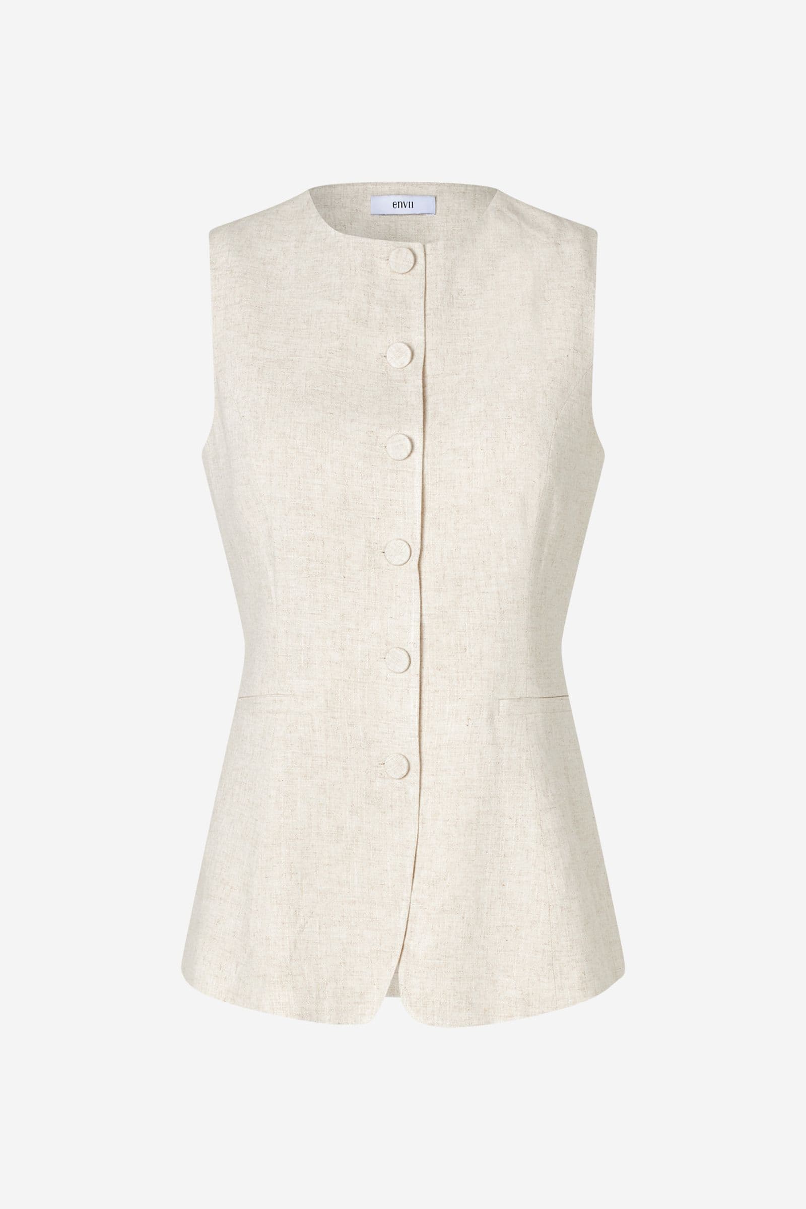 ENDORE O-N LONG VEST 7247 Light Sand Mel