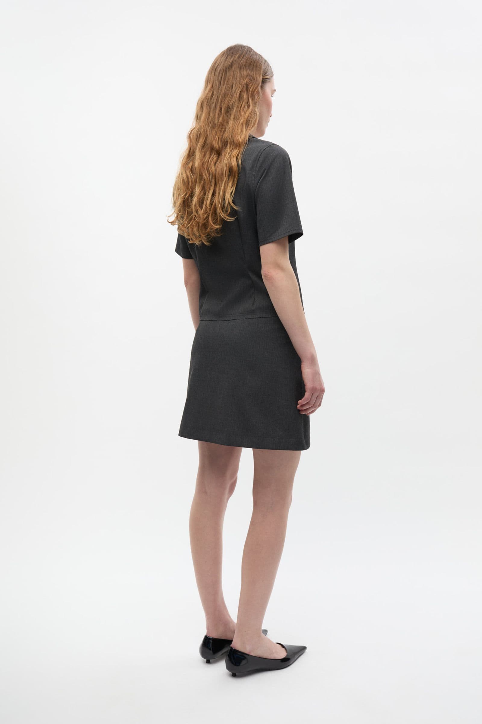 ENALESSIA SS SHIRT 7248 Dark Grey Mel