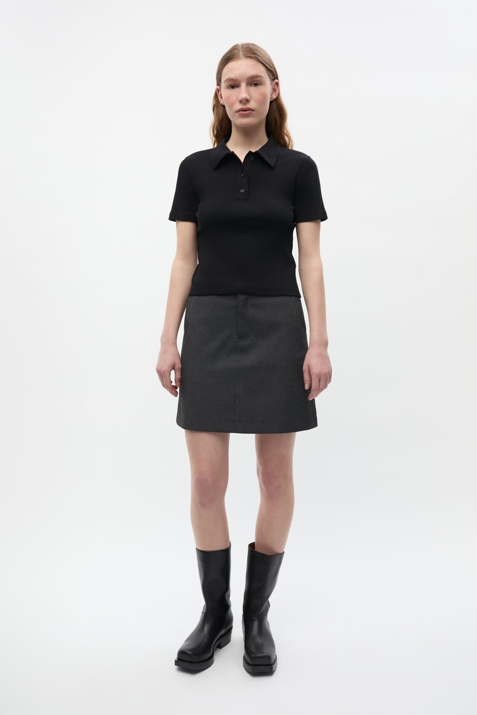 ENALESSIA SKIRT 7248 Dark Grey Mel