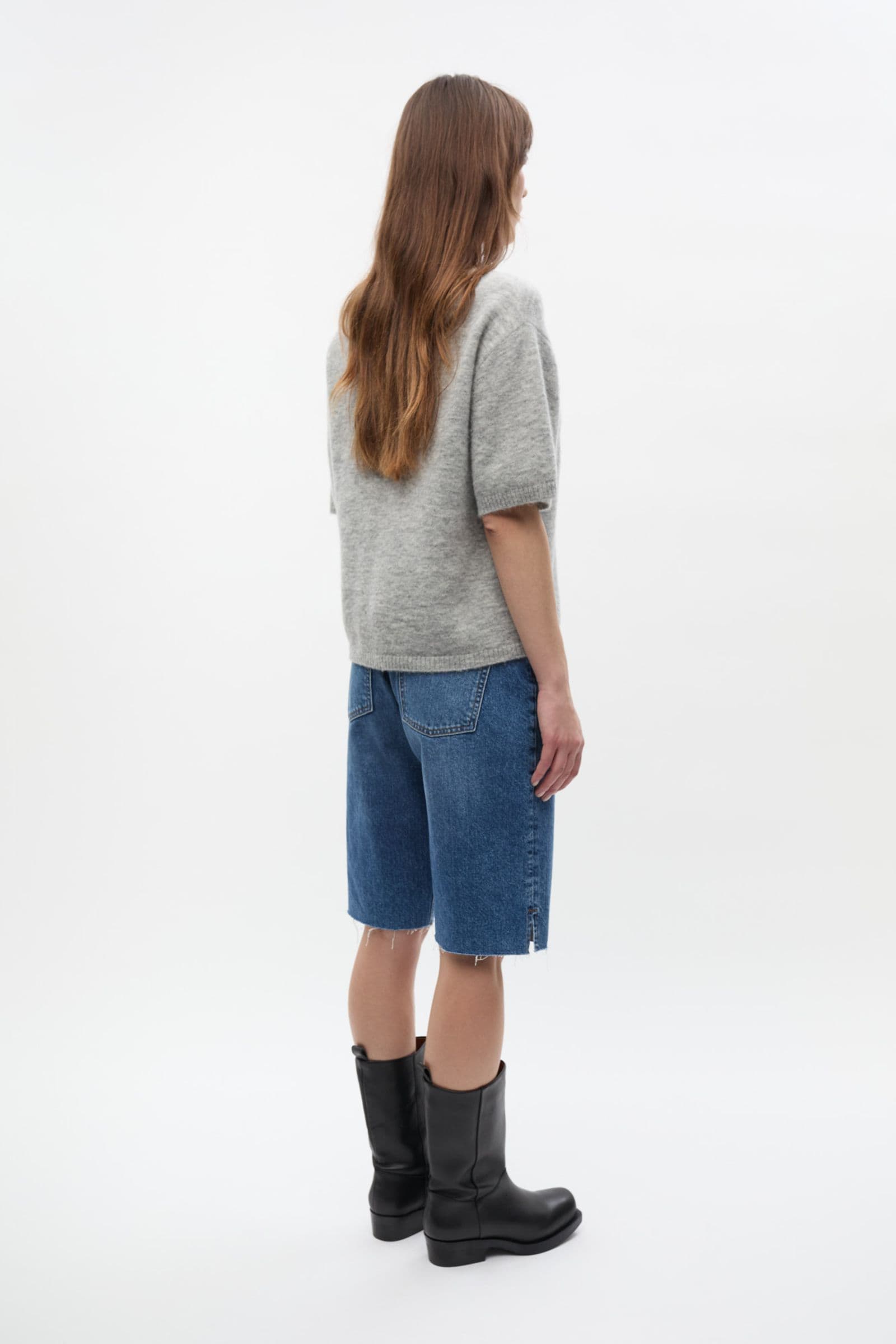 ENADA SS CARDIGAN 7216 Light grey mel