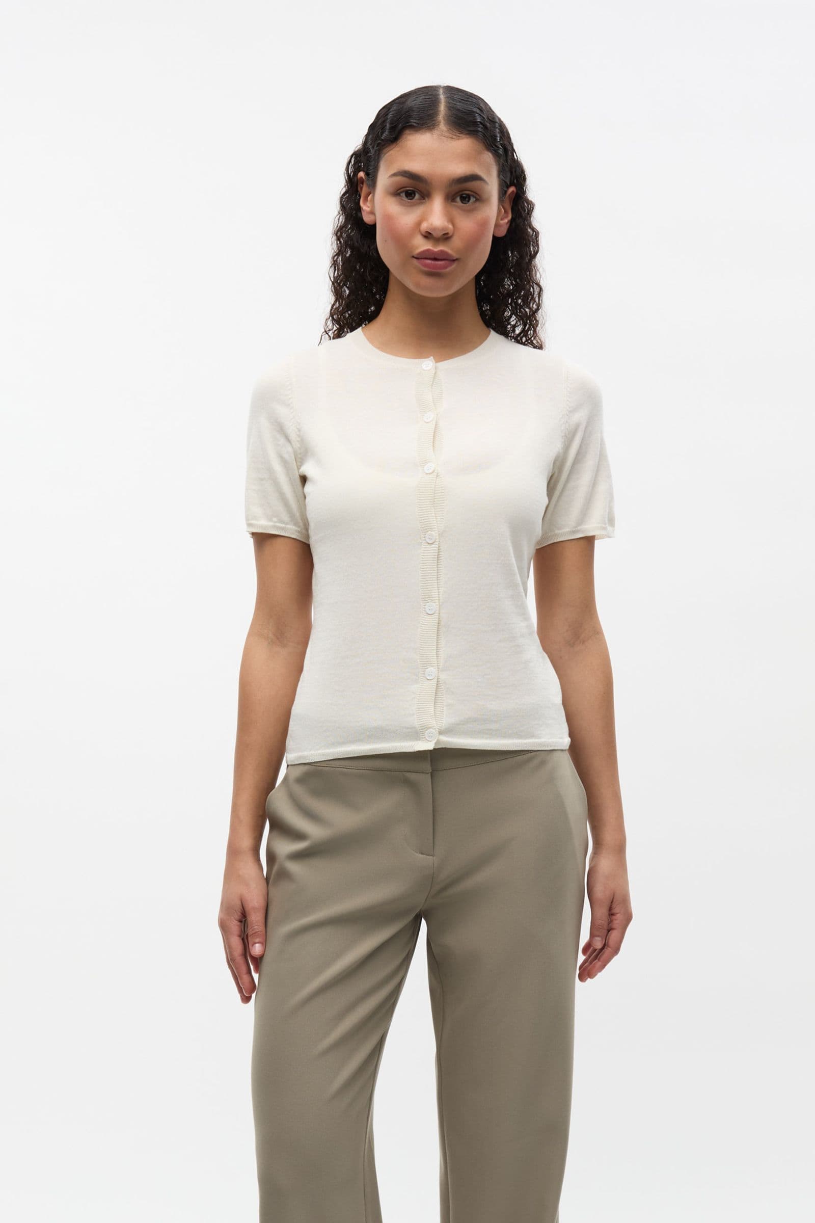 ENGRETA SS CARDIGAN 7252 Gardenia