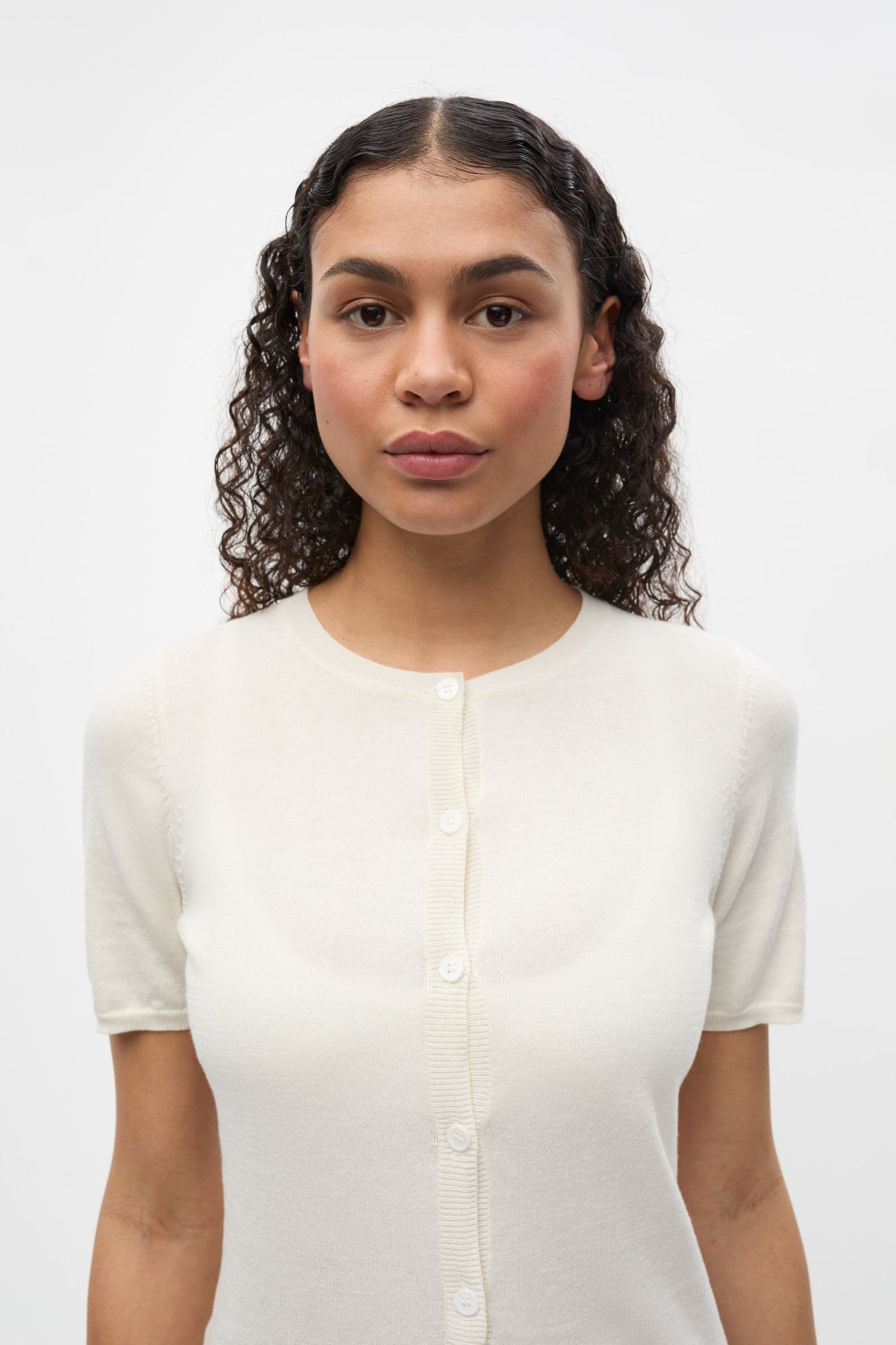 ENGRETA SS CARDIGAN 7252 Gardenia