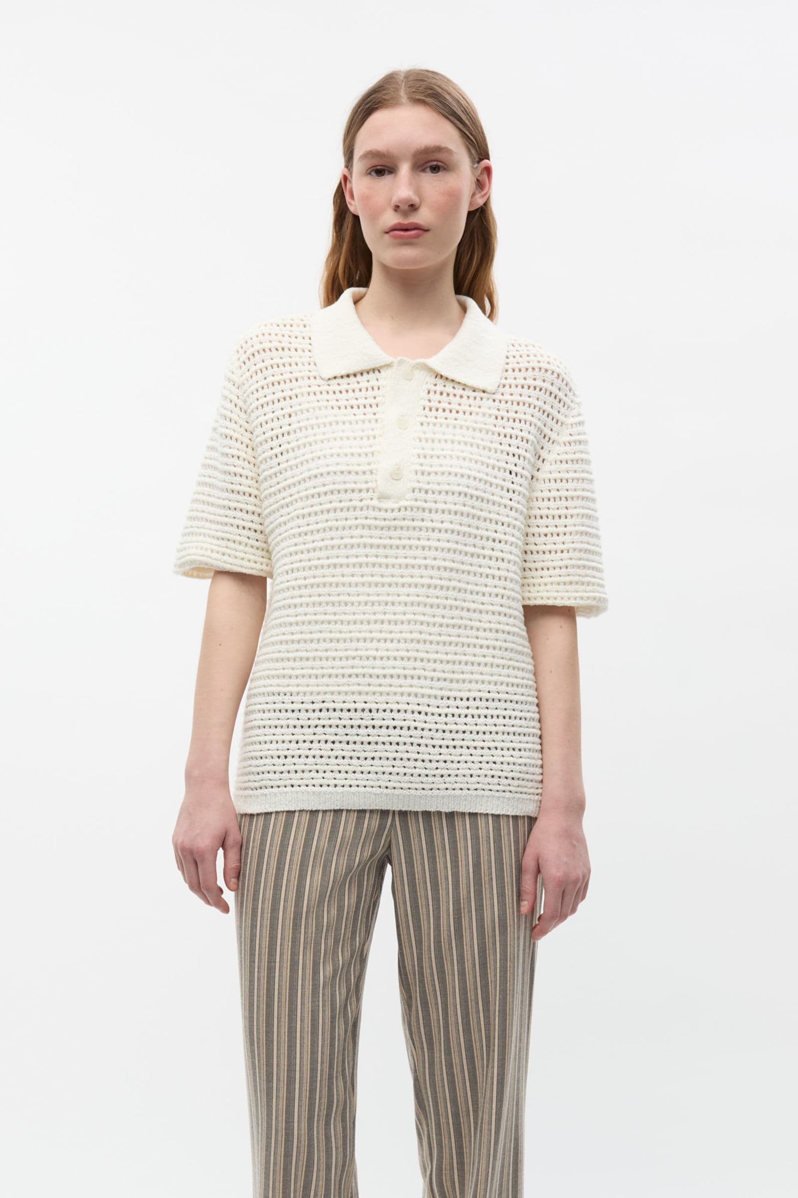 ENSOFS SS POLO KNIT 7254 Gardenia