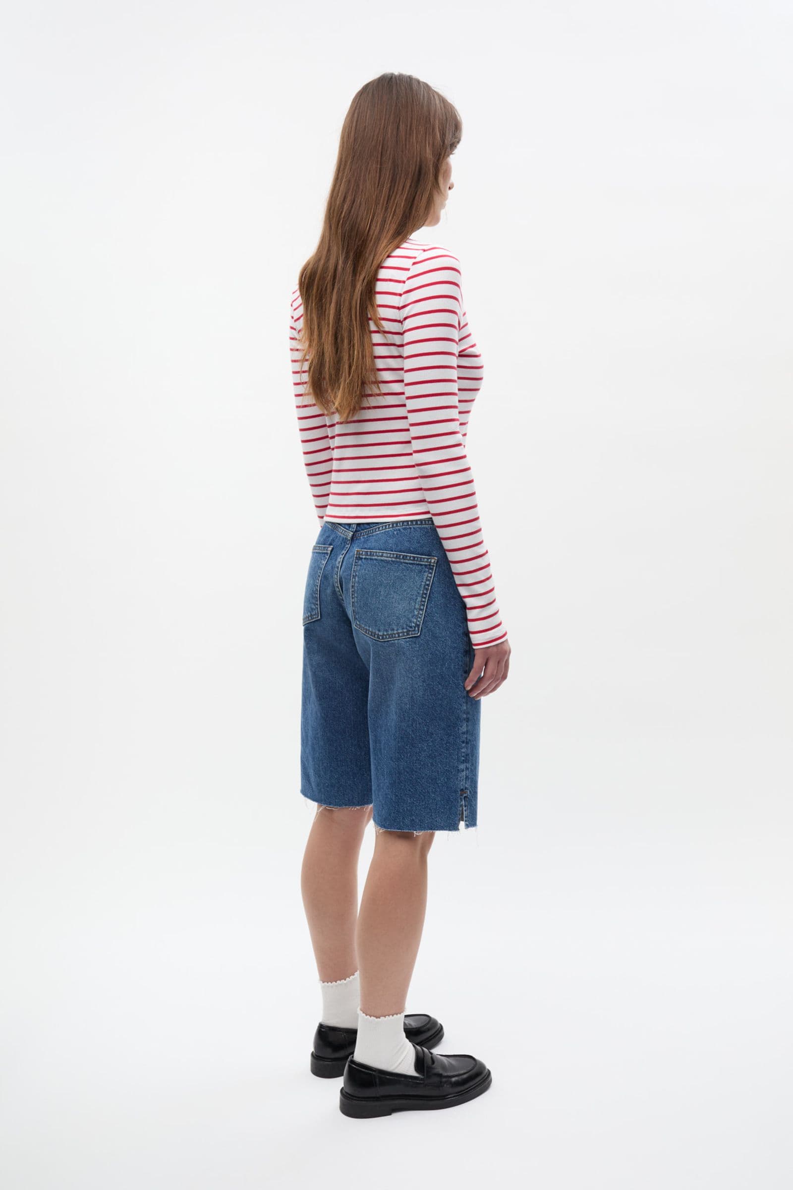 ENALLY LS O-N CARDIGAN ST 7262 Salsa-White Stripe