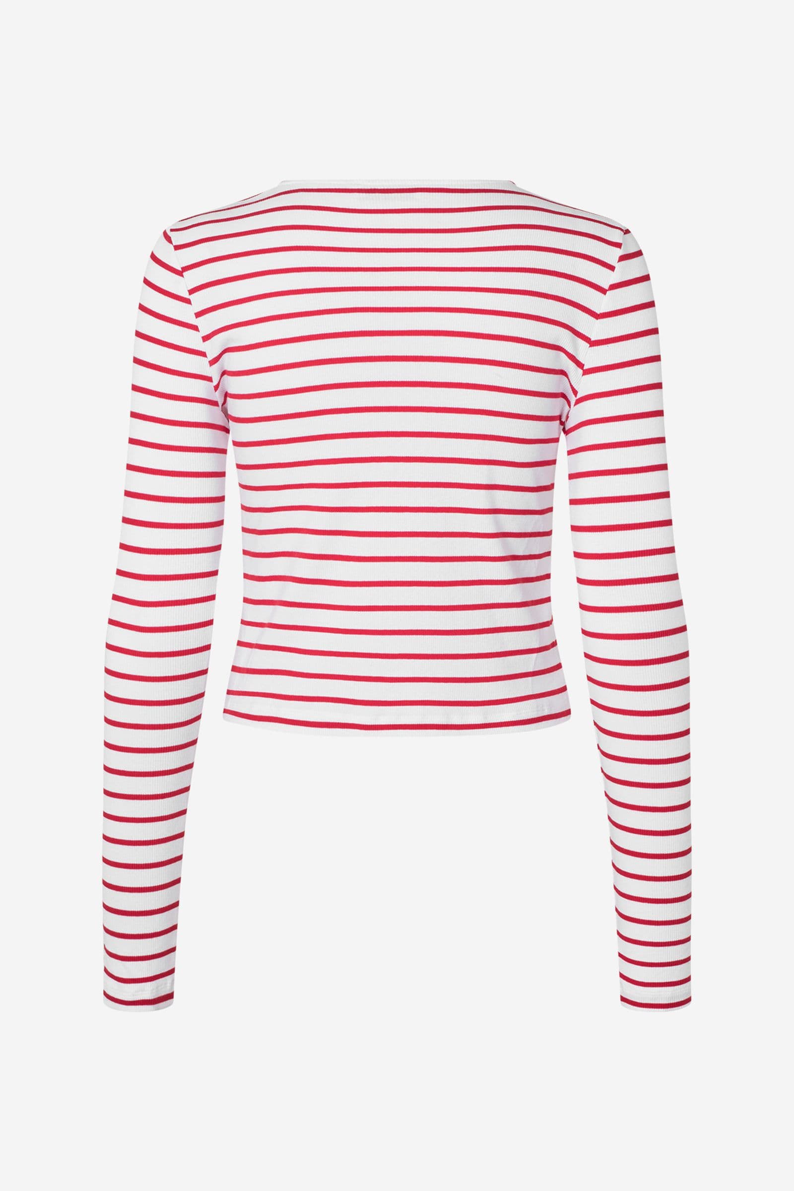 ENALLY LS O-N CARDIGAN ST 7262 Salsa-White Stripe