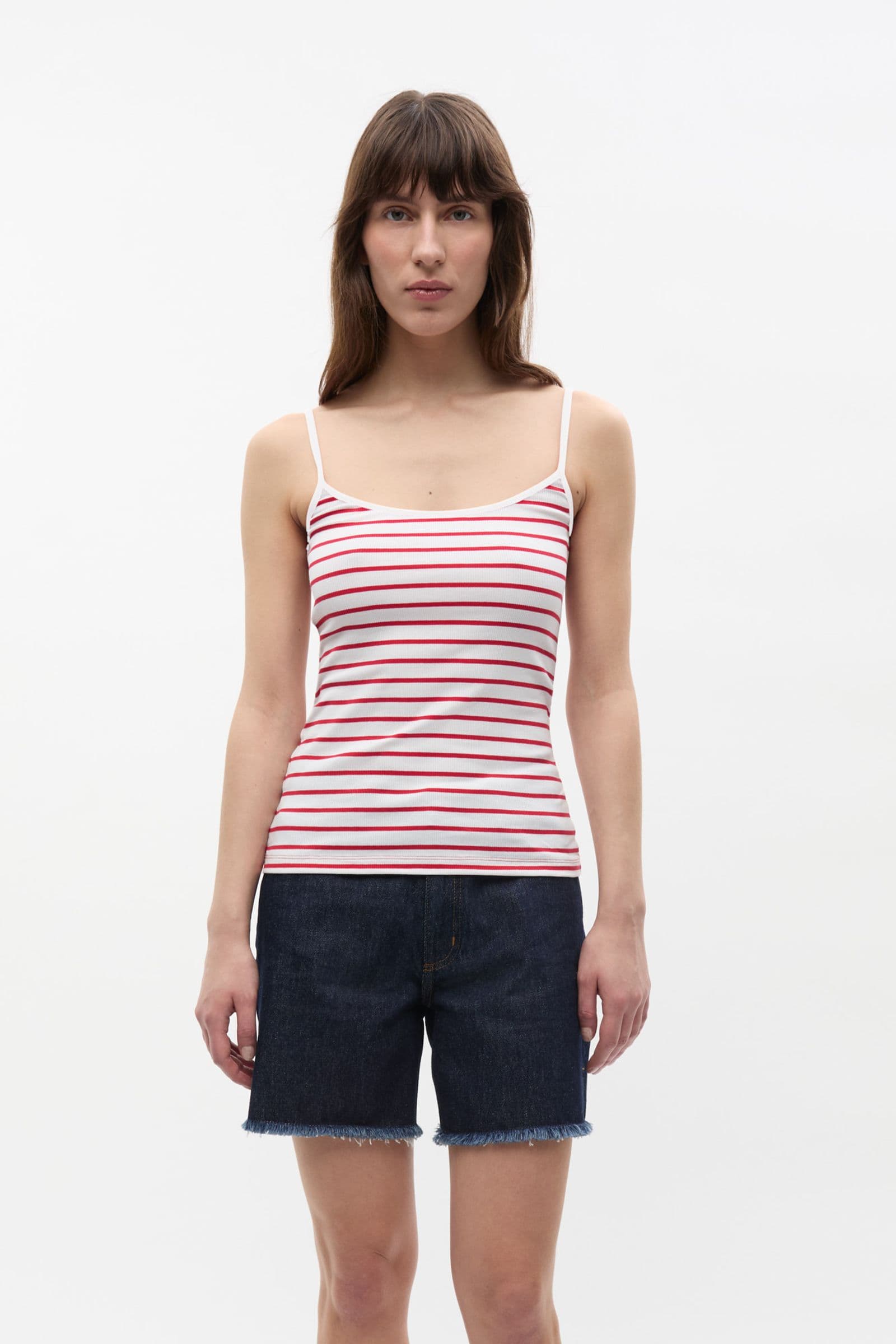 ENALLY SL TOP ST 7262 Salsa-White Stripe