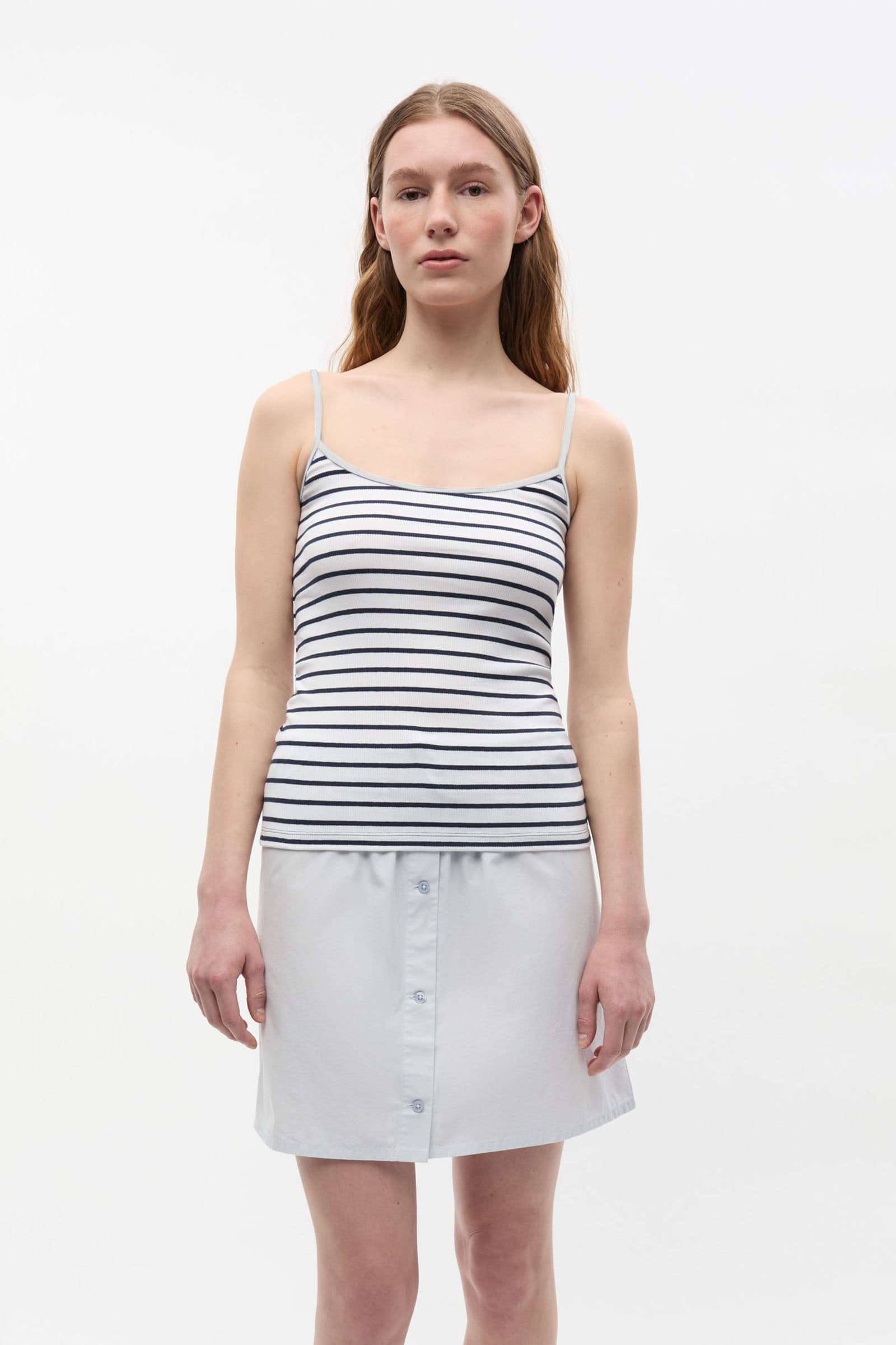 ENALLY SL TOP ST 7262 Navy-White Stripe
