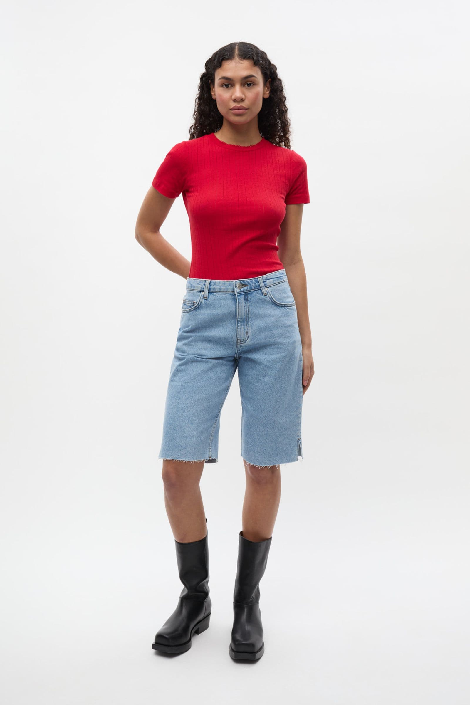 ENBREE STRAIGHT SHORTS 7215 MID LIGHT BLUE