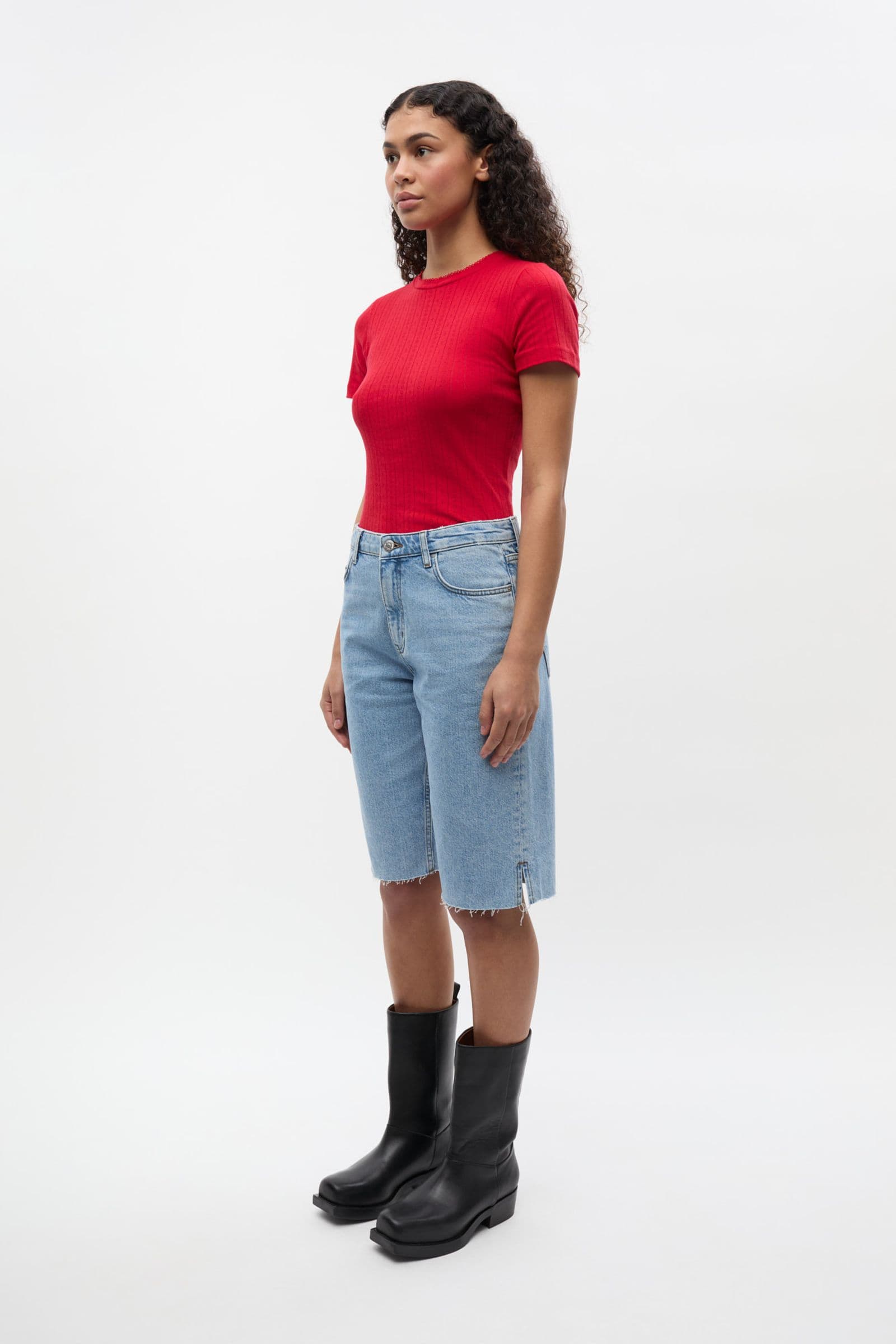 ENBREE STRAIGHT SHORTS 7215 MID LIGHT BLUE