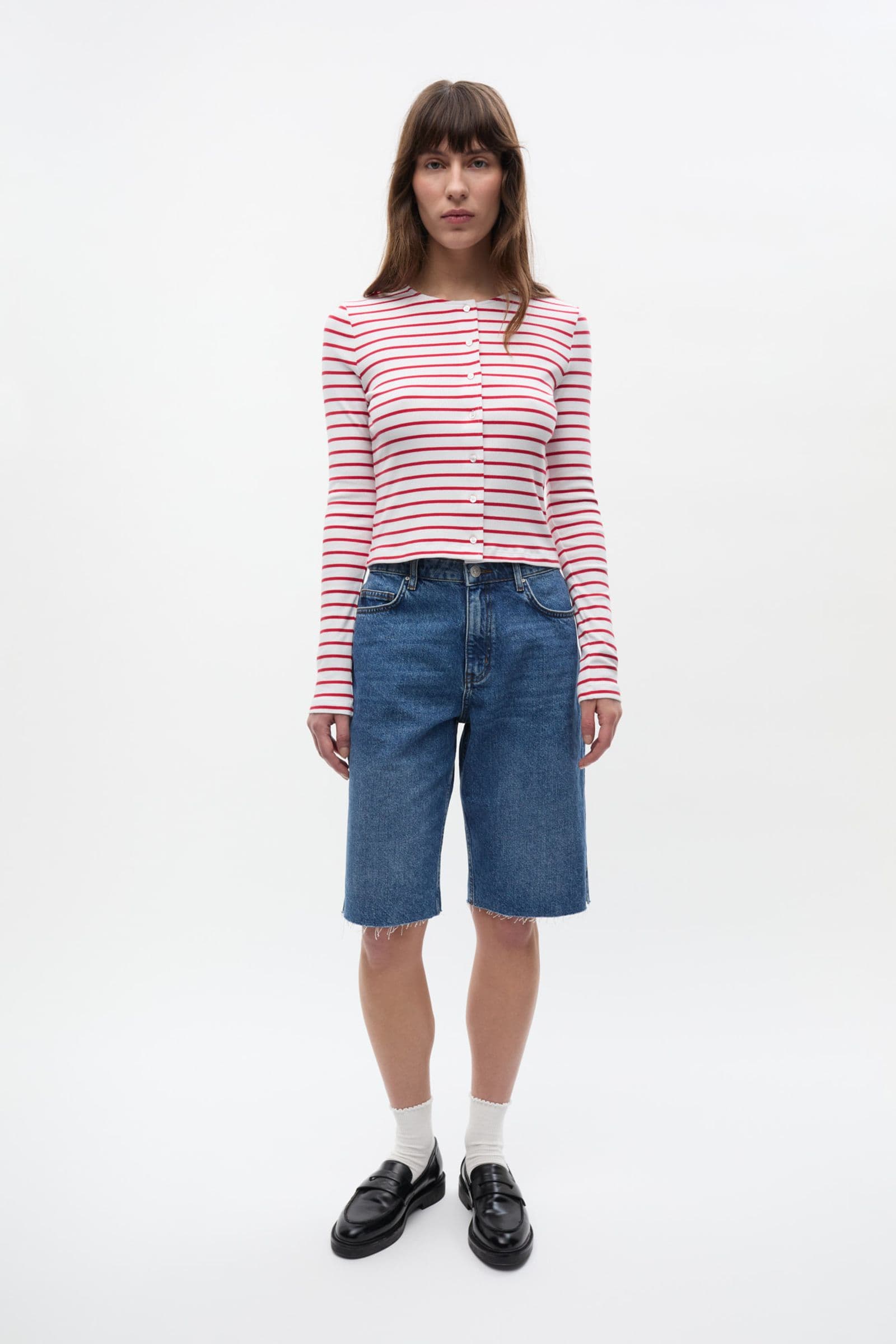 ENBREE STRAIGHT SHORTS 7215 Worn dark blue