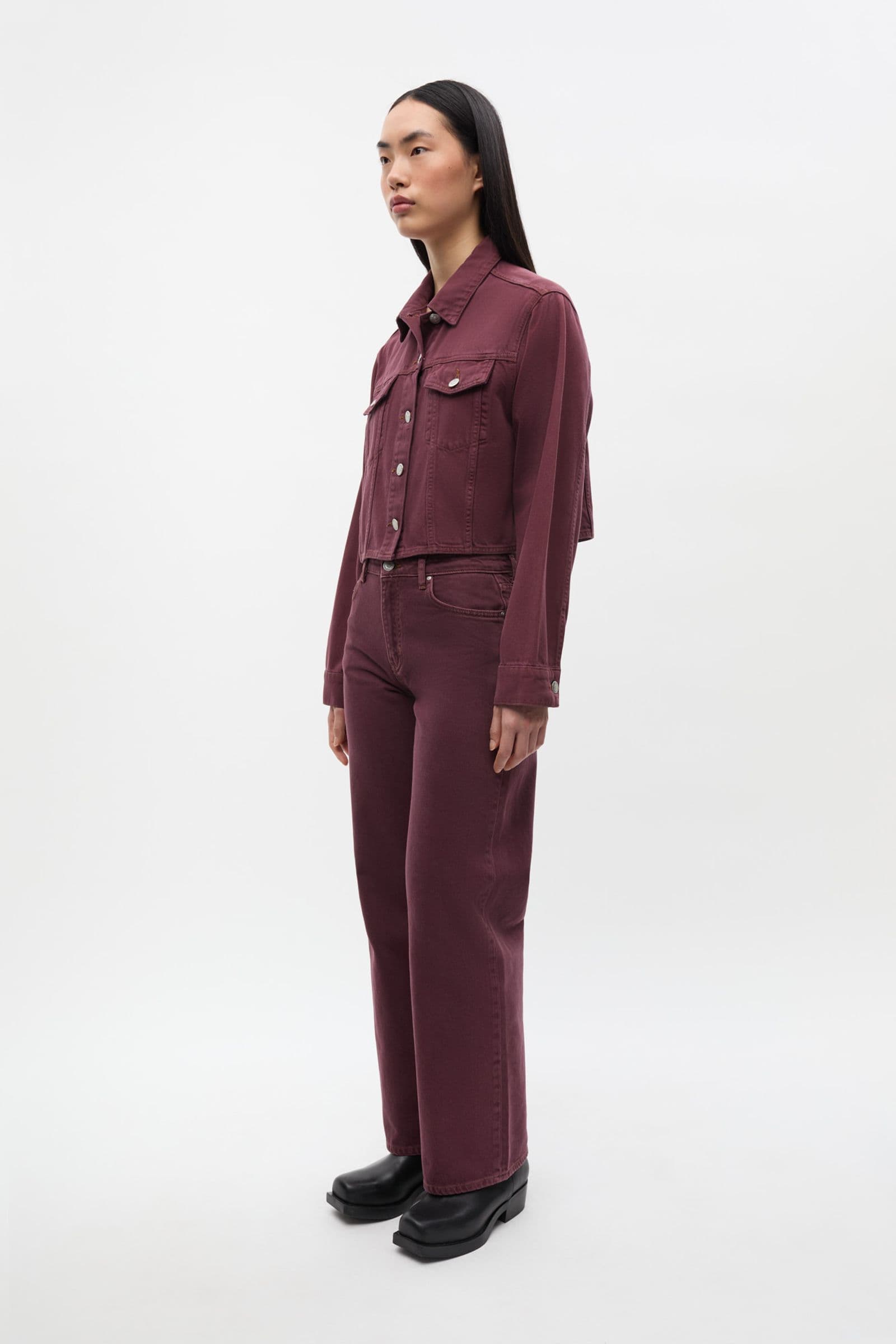 ENBEAU JACKET EXL 7136 Washed Fig