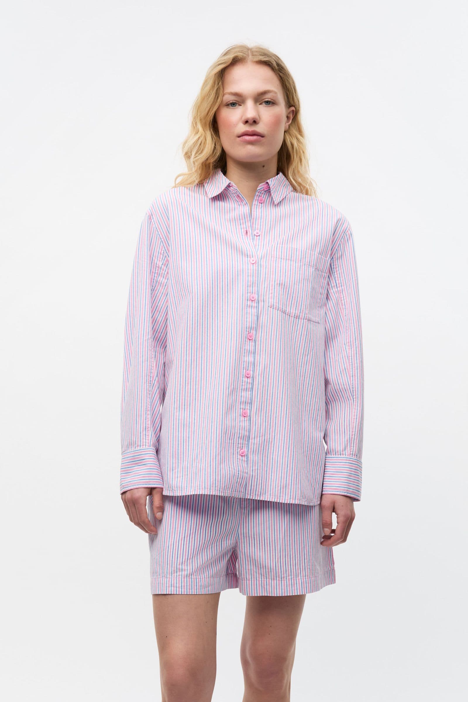 ENWEBSTER LS SHIRT ST EXL 7119 Fuchsia/Blue
