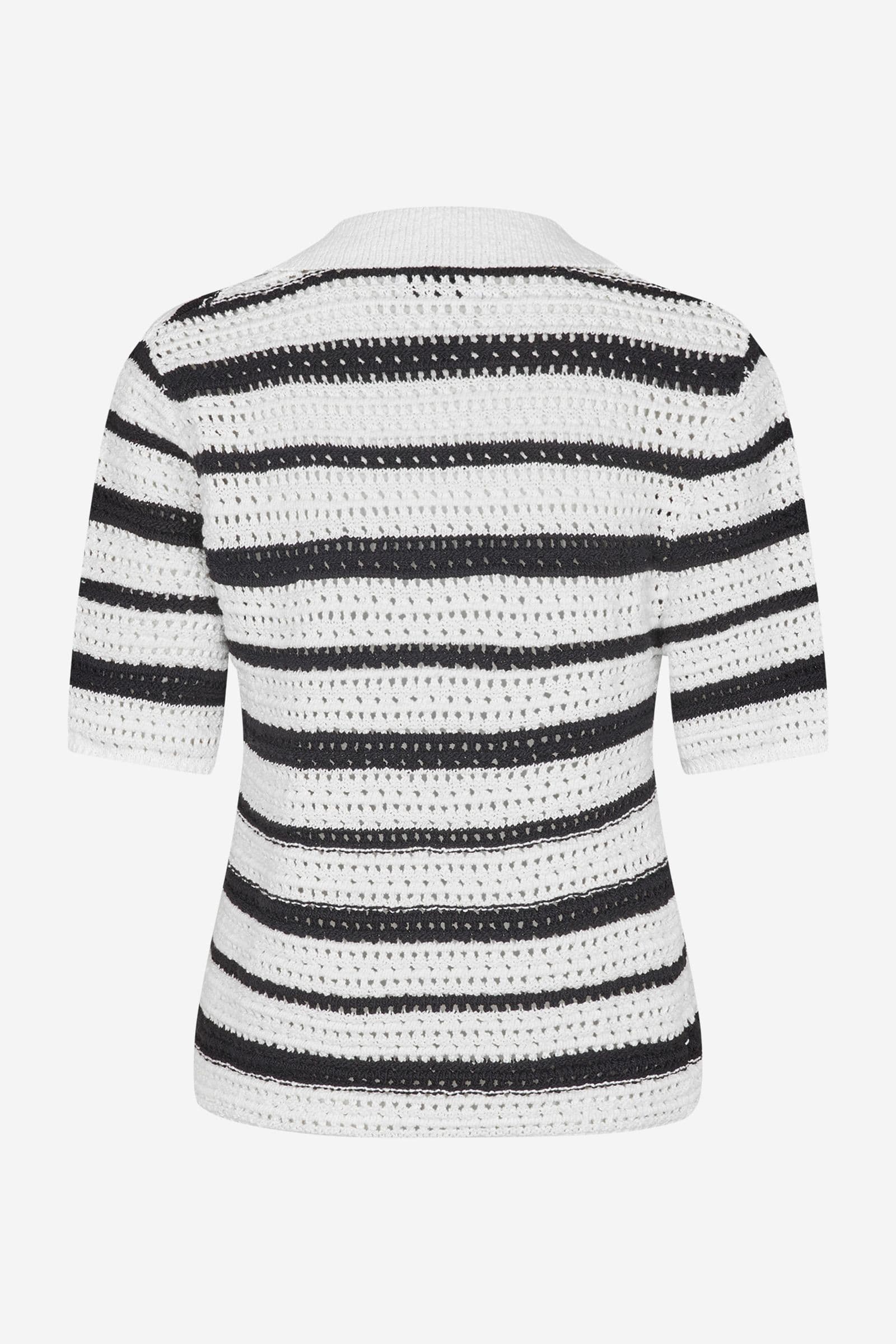 ENMIMI SS POLO KNIT EXL 7254 Gardenia/Black