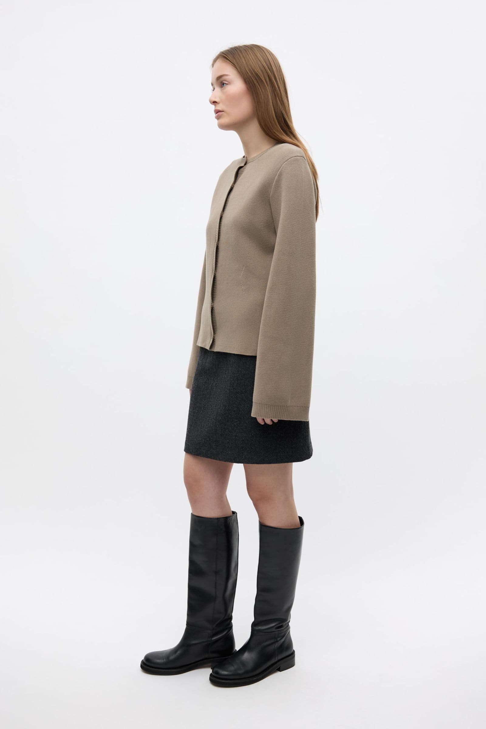 ENLILLE LS CARDIGAN 7272 Brindle