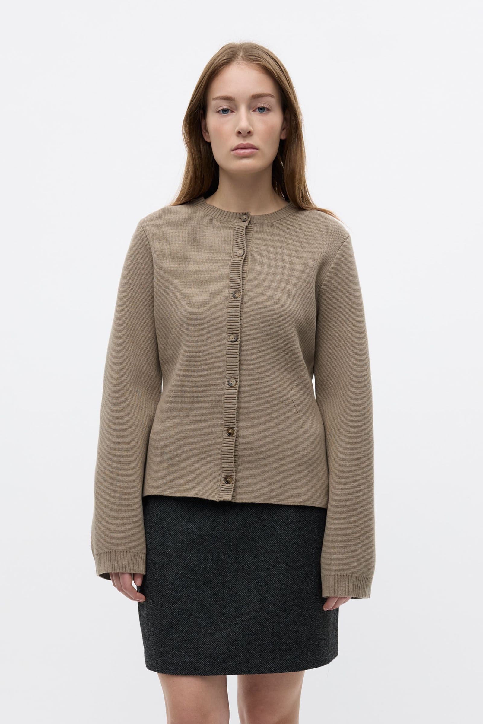 ENLILLE LS CARDIGAN 7272 Brindle
