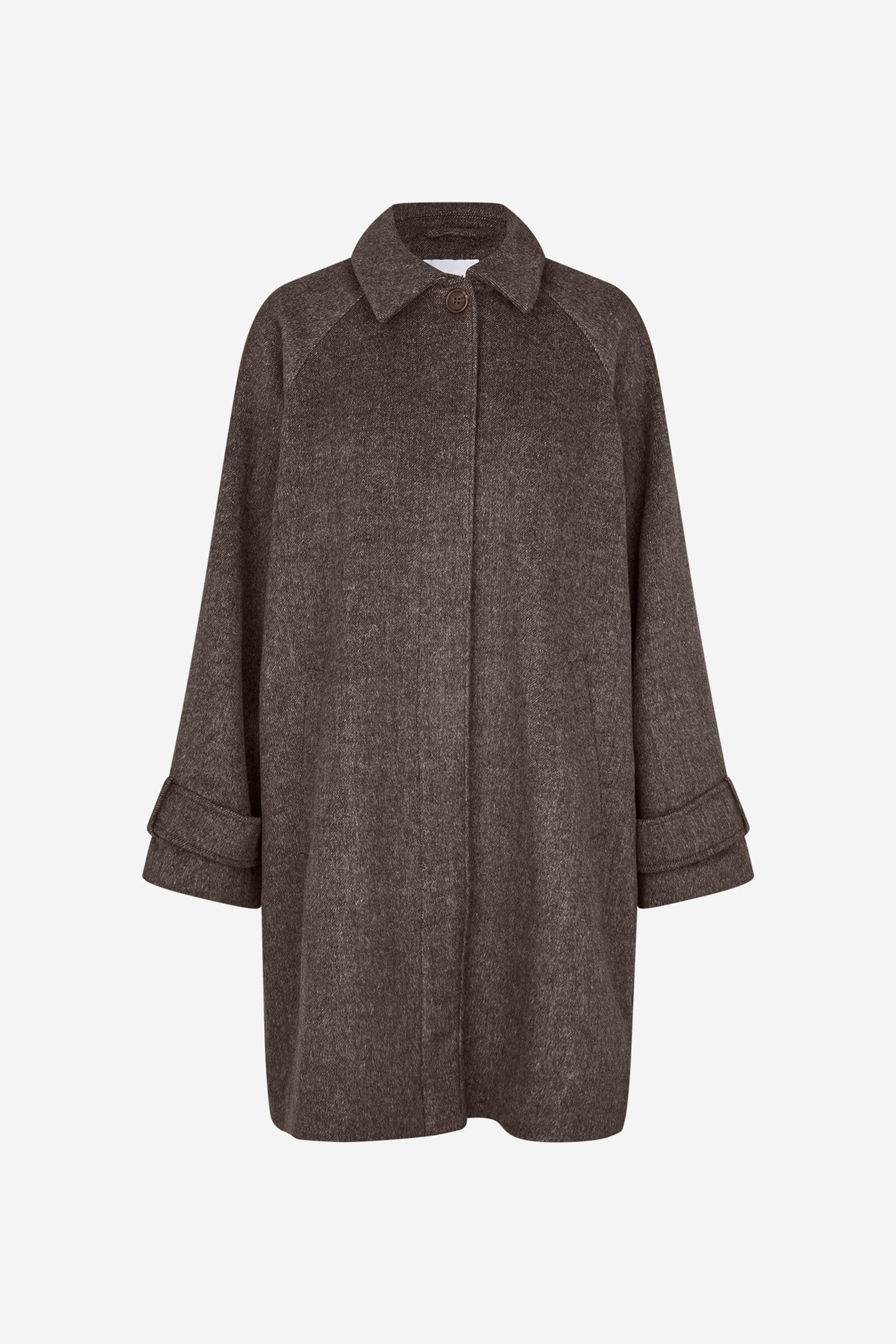 ENSENECA WOOL MIDI JACKET 7276 Brown Mel