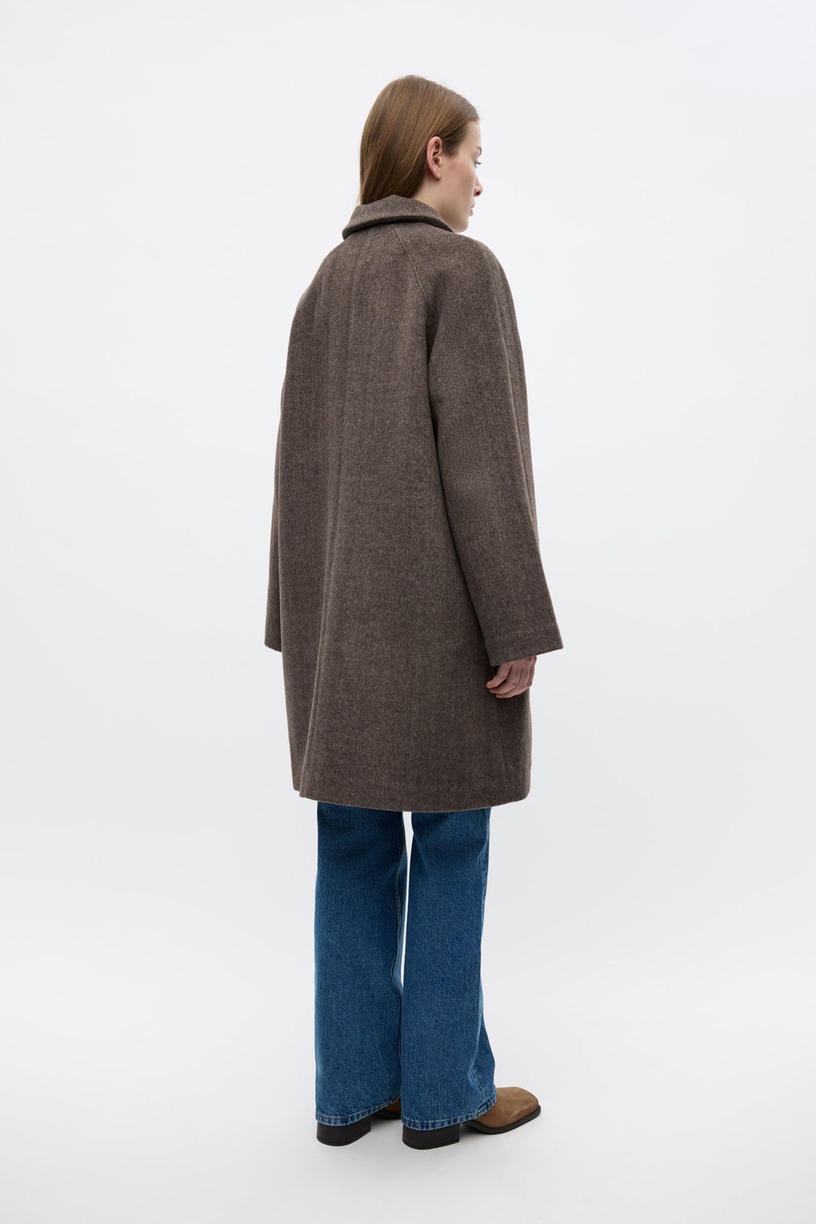 ENSENECA WOOL MIDI JACKET 7276 Brown Mel