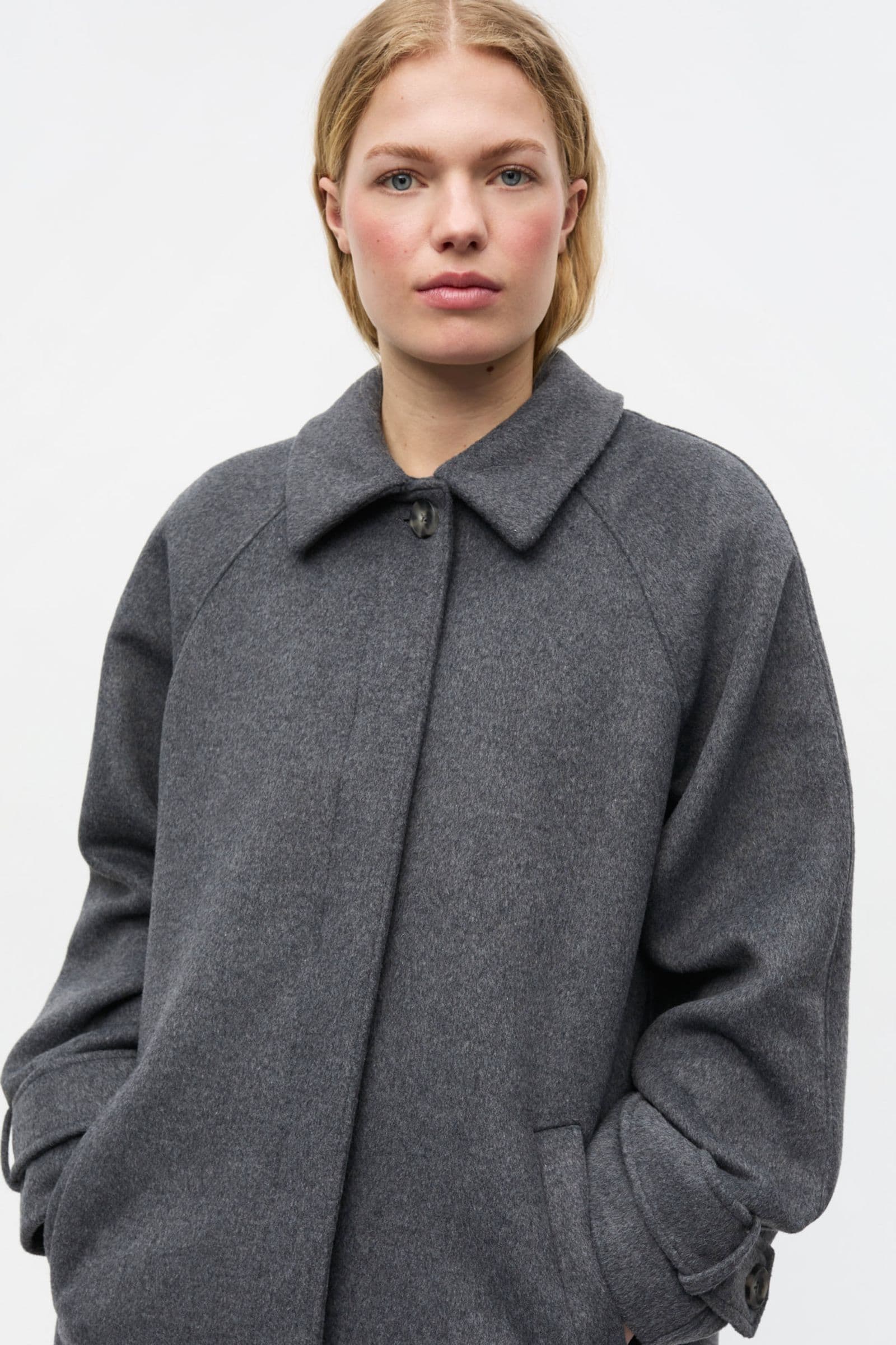 ENSENECA WOOL MIDI JACKET 7276 Dark Grey Mel
