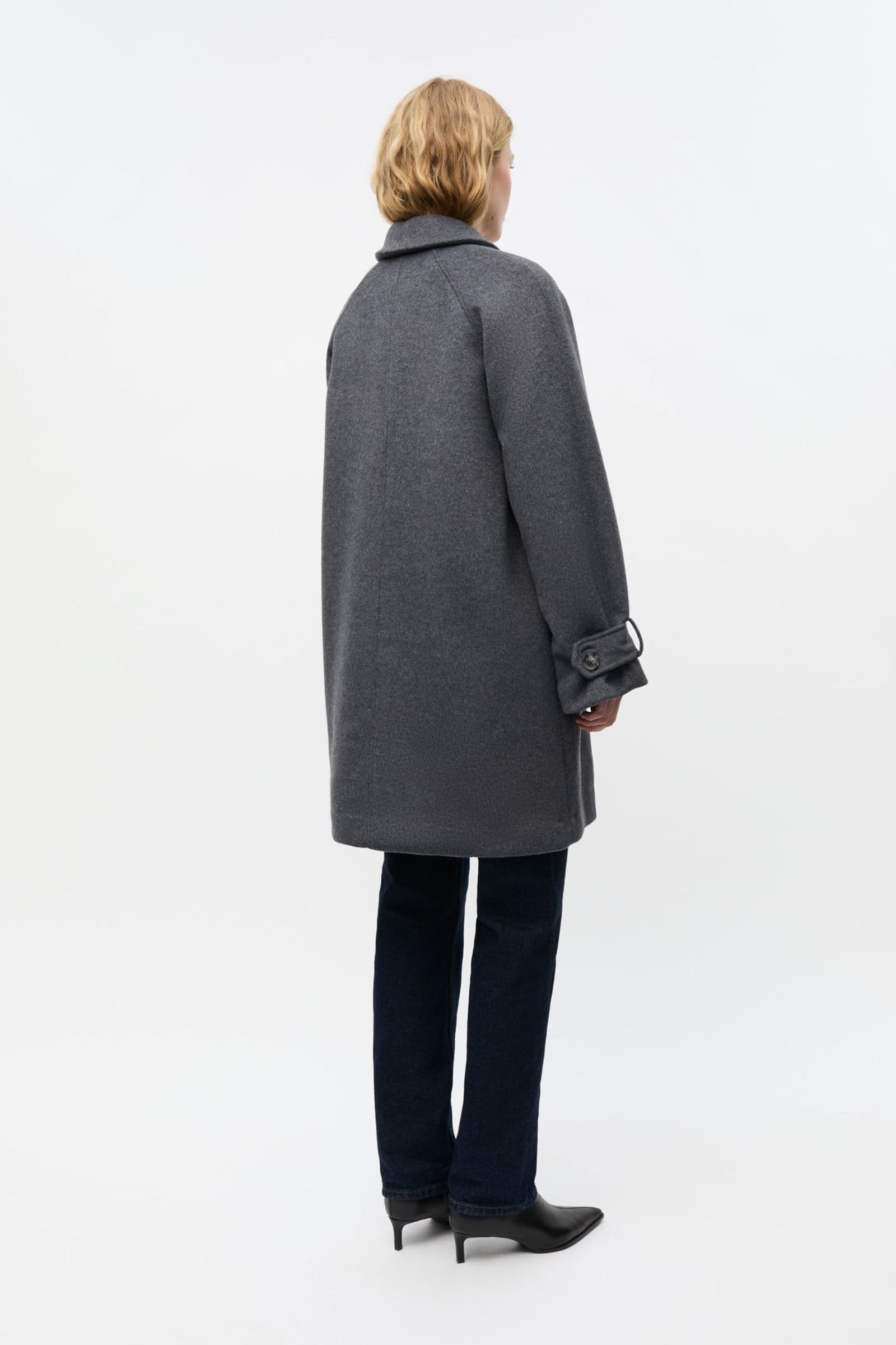 ENSENECA WOOL MIDI JACKET 7276 Dark Grey Mel