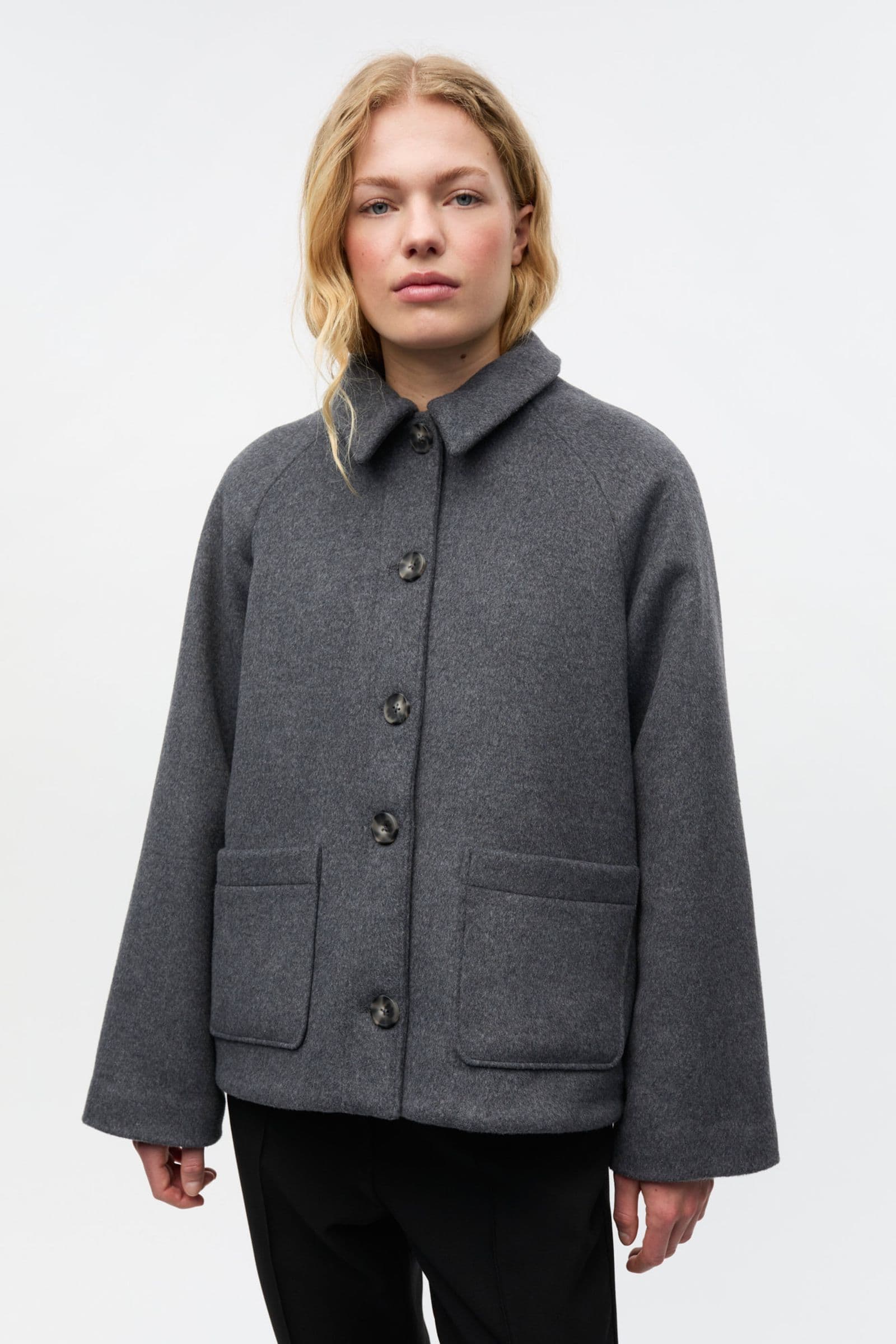 ENKATE SHORT JACKET 7276 Dark Grey Mel