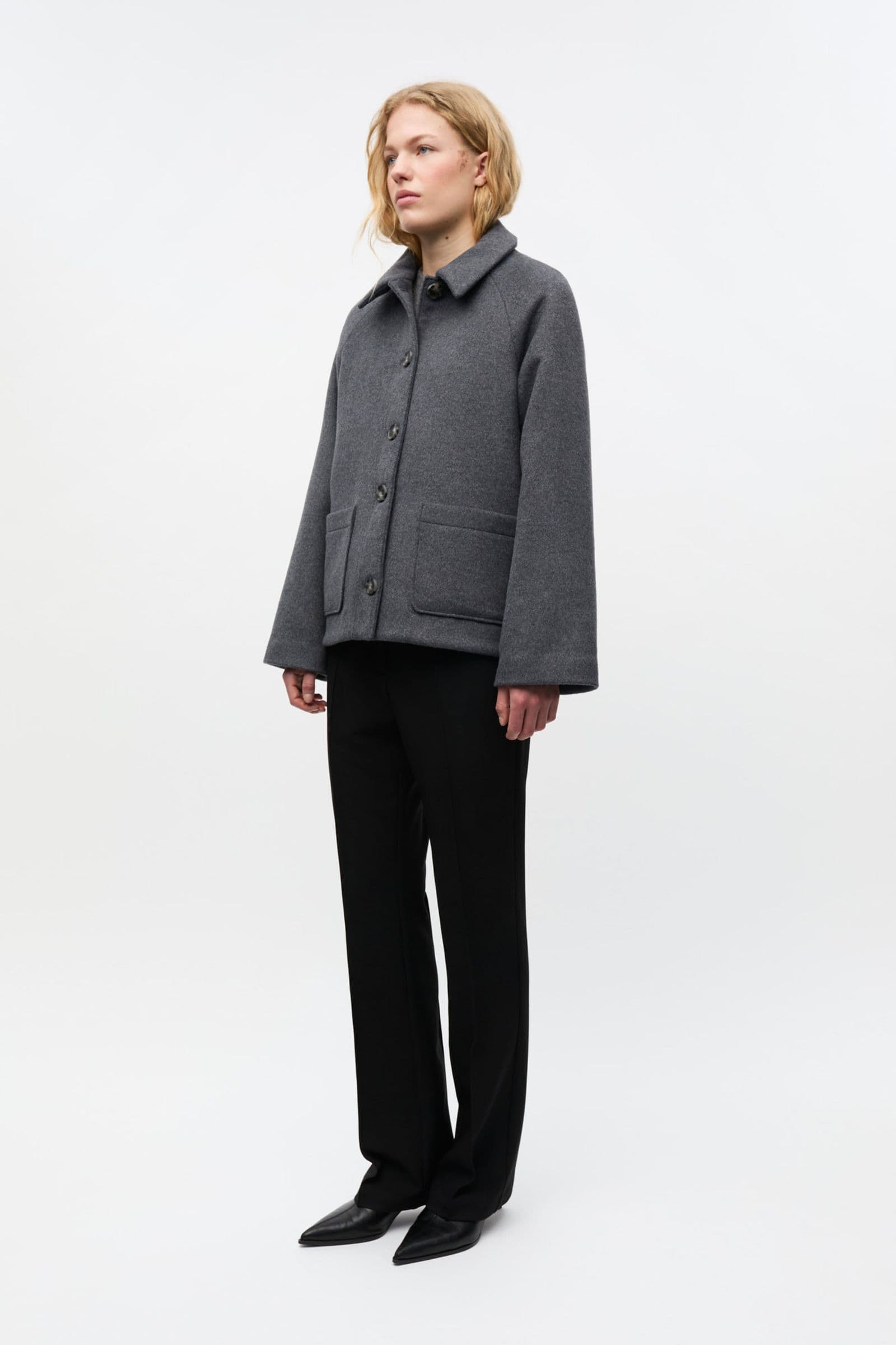 ENKATE SHORT JACKET 7276 Dark Grey Mel
