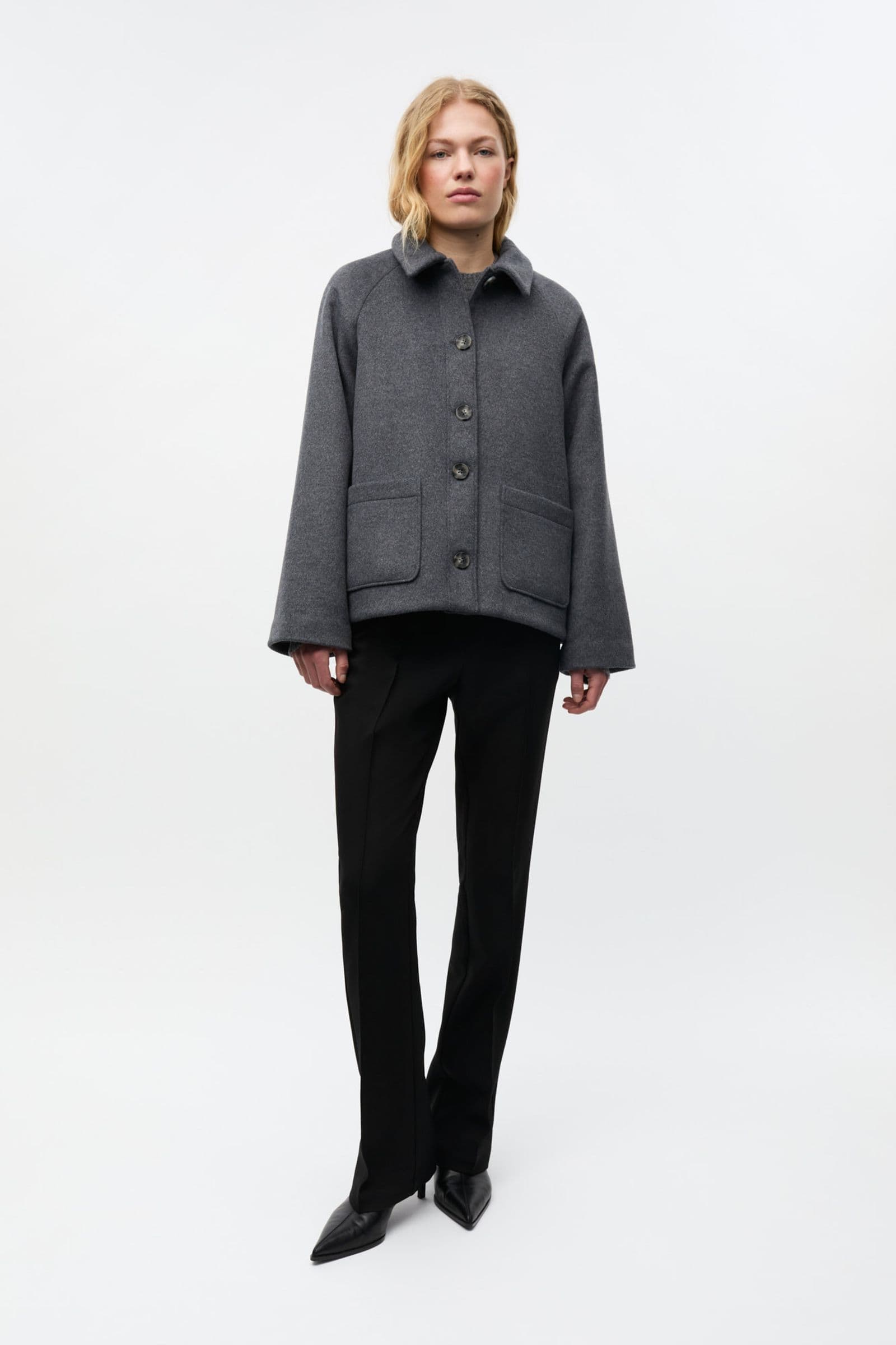 ENKATE SHORT JACKET 7276 Dark Grey Mel