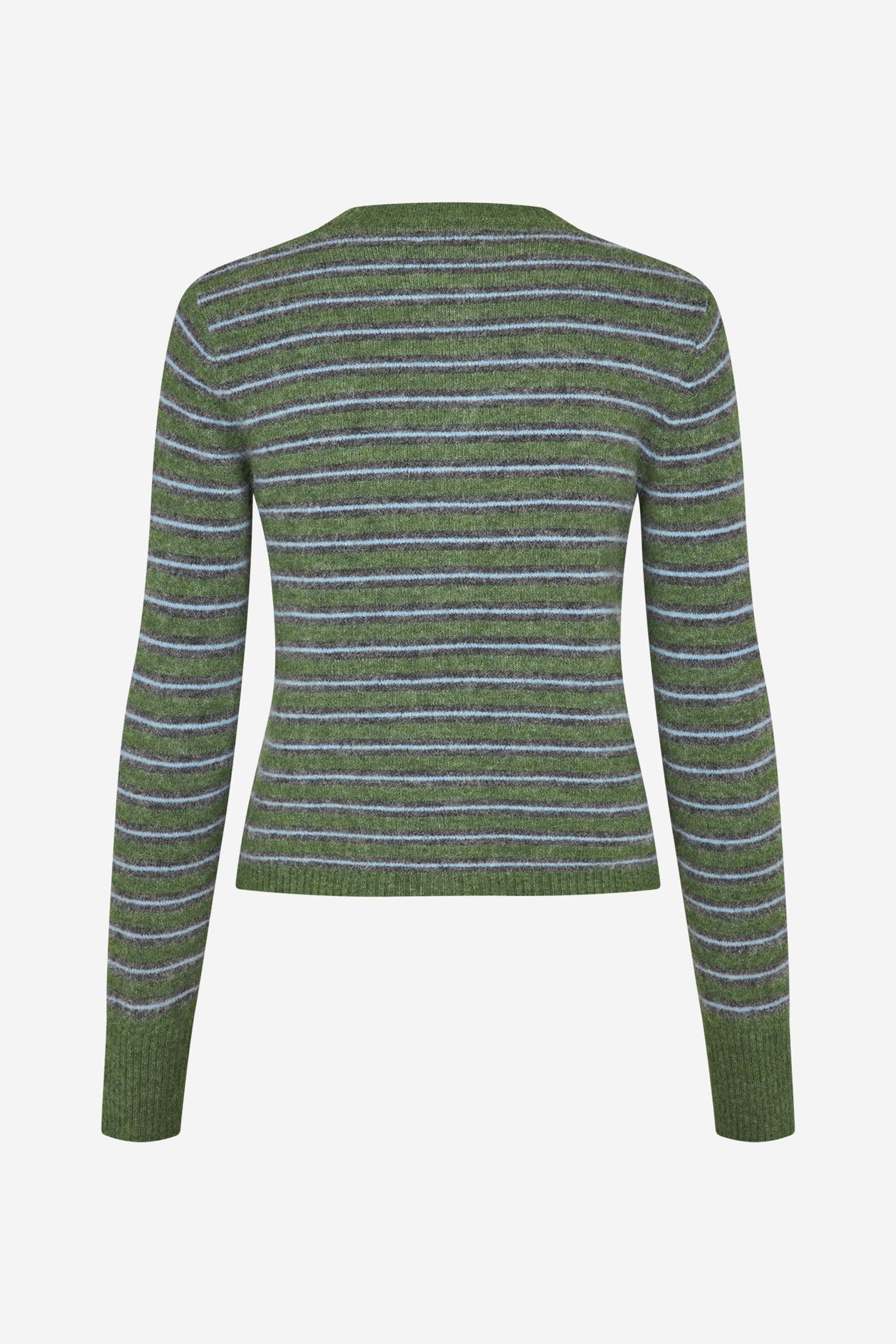 ENADA LS CARDIGAN ST 7216 Chive Stripe