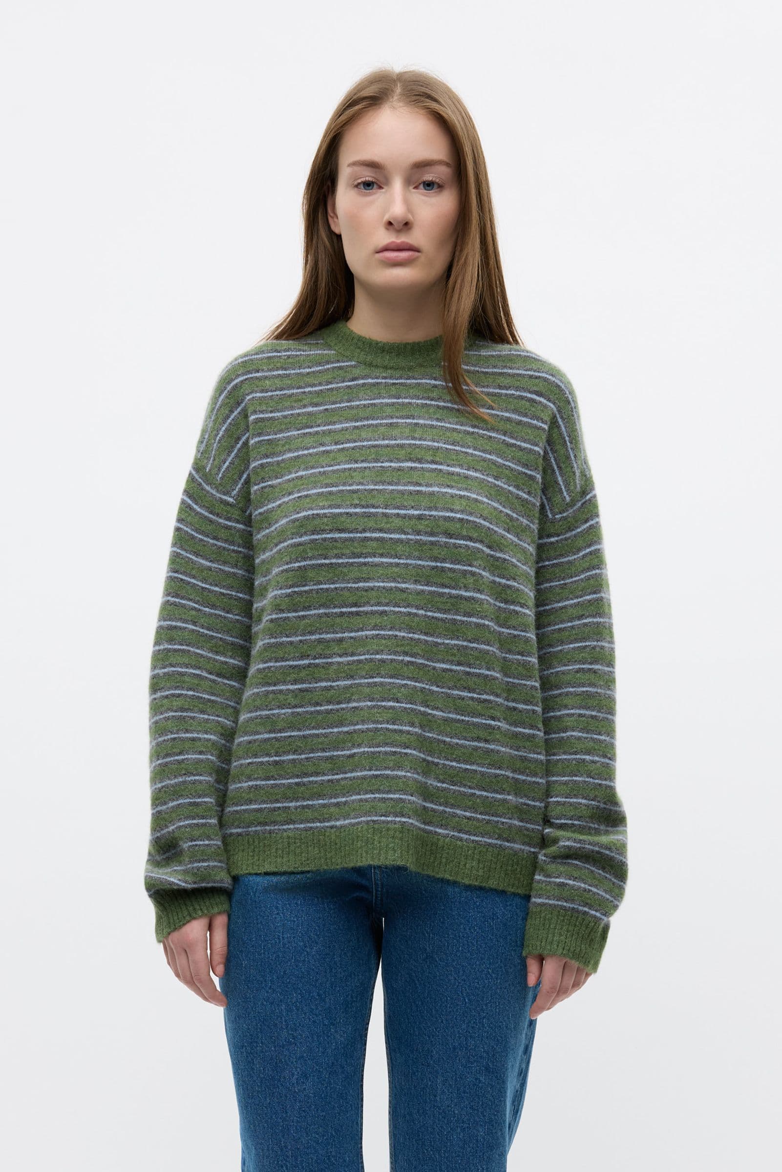 ENADA LS KNIT ST 7216 Chive Stripe