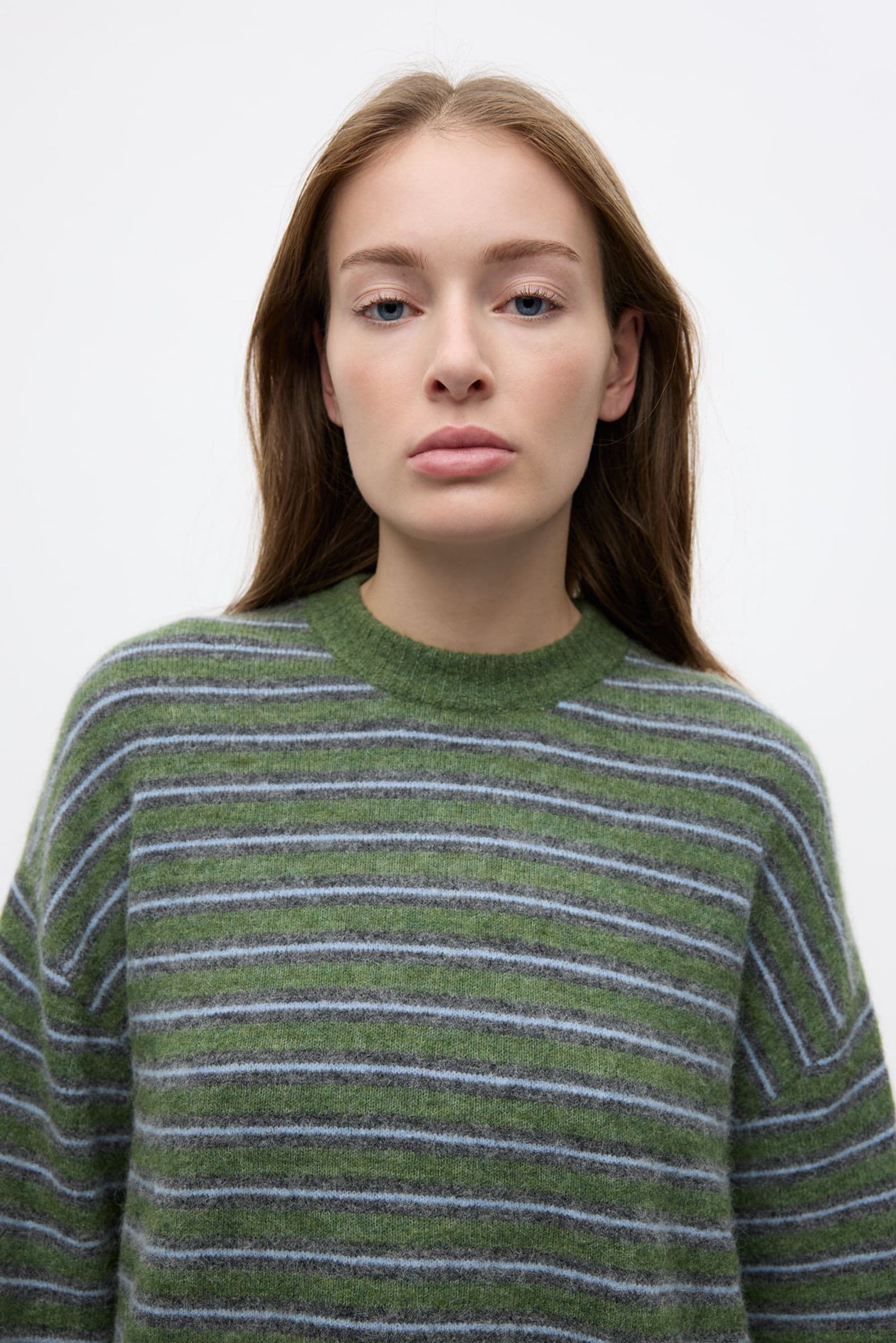 ENADA LS KNIT ST 7216 Chive Stripe