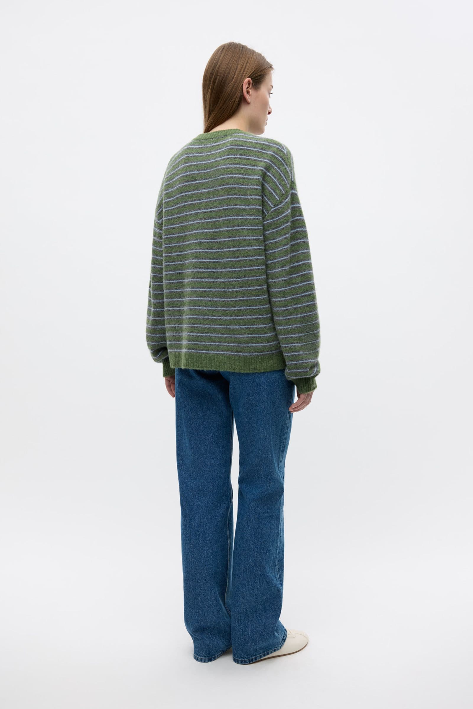ENADA LS KNIT ST 7216 Chive Stripe