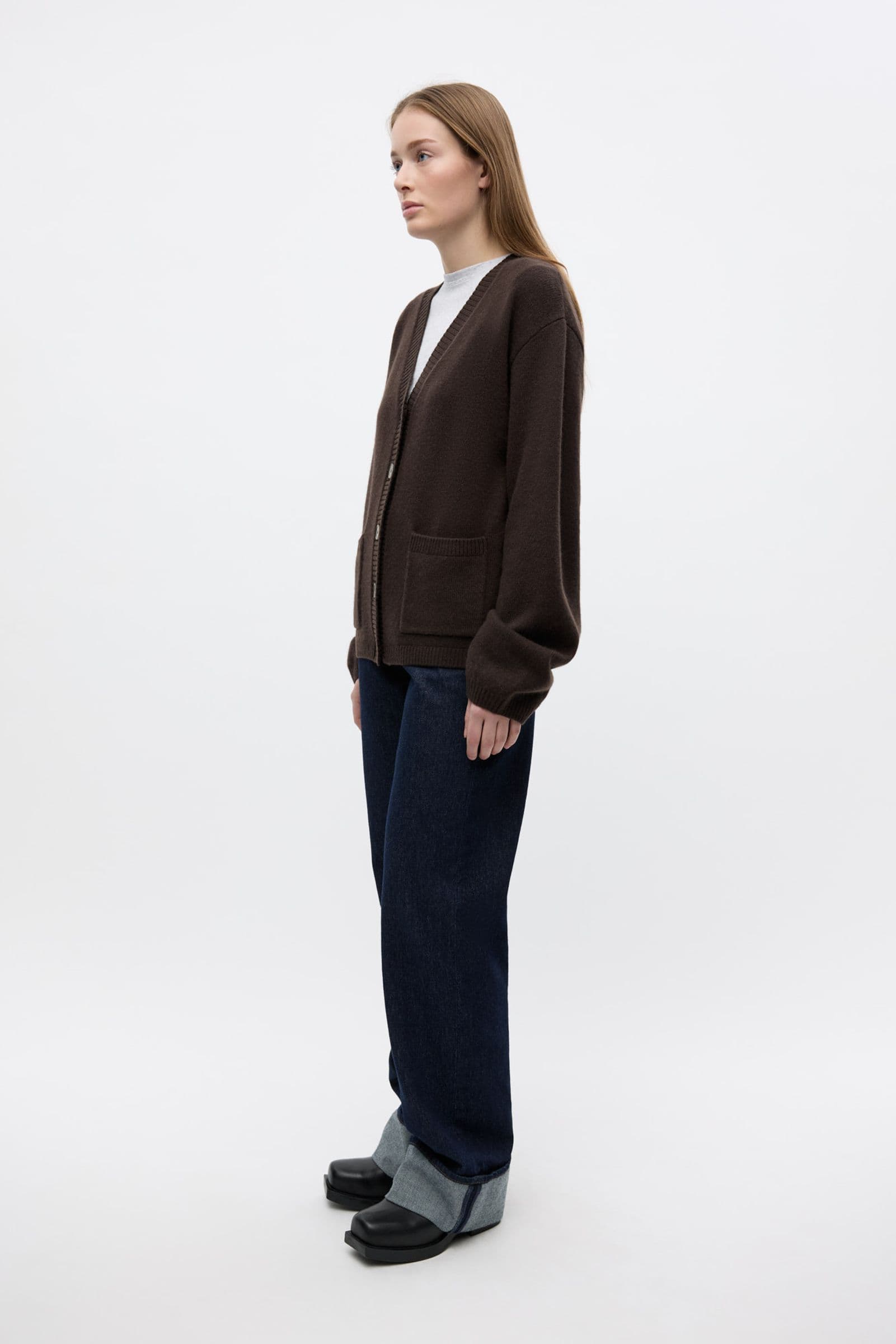 ENELISE LS CARDIGAN 7230 Chocolate Torte