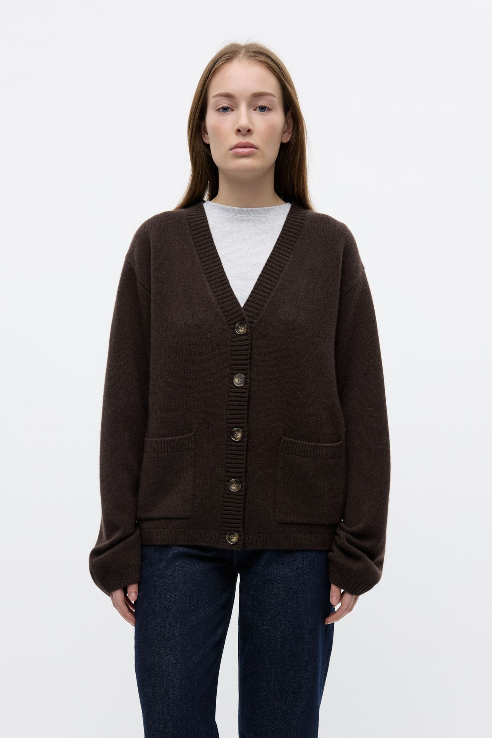 ENELISE LS CARDIGAN 7230 Chocolate Torte