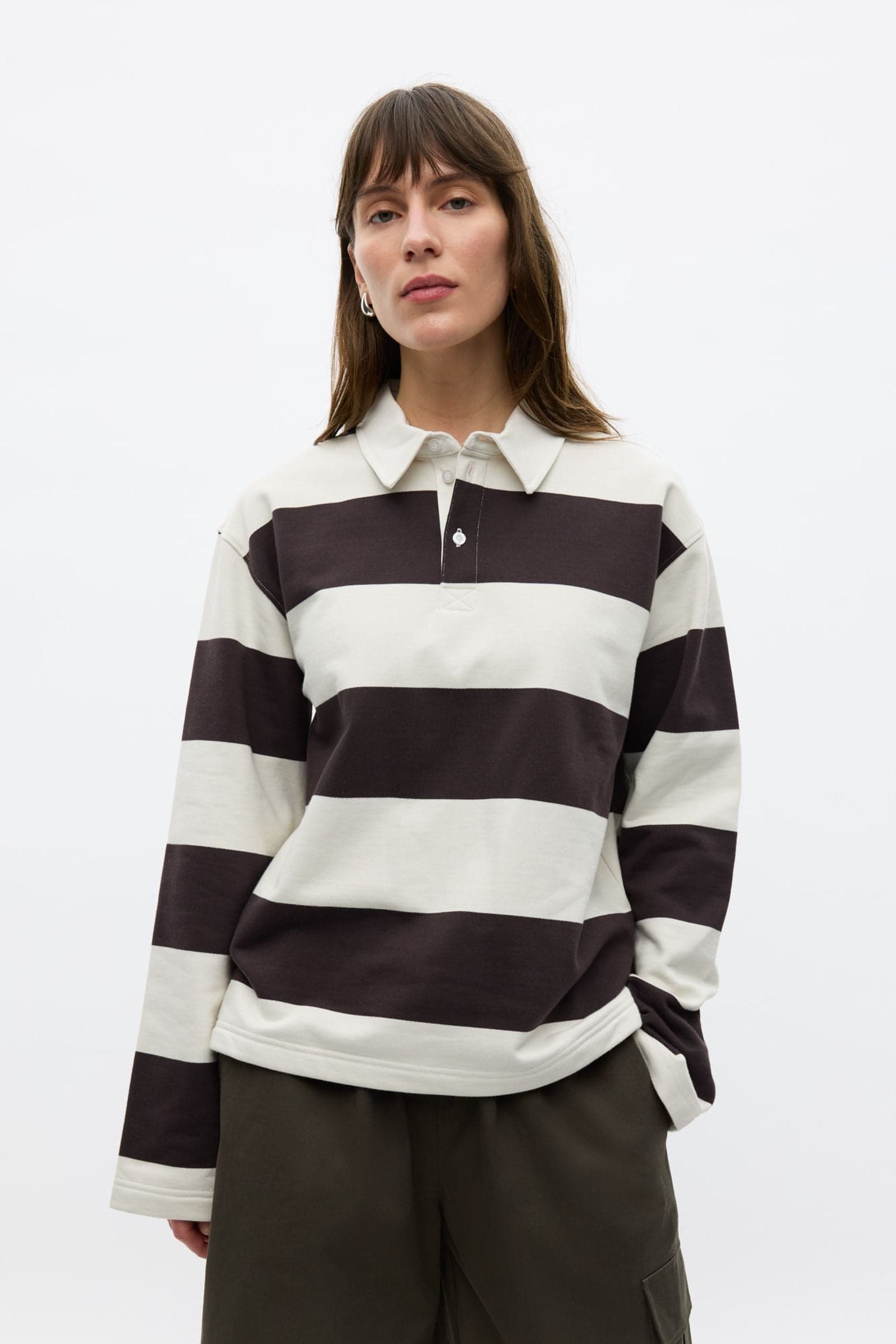 ENTOUR LS POLO ST 7173 Silver Torte Stripe