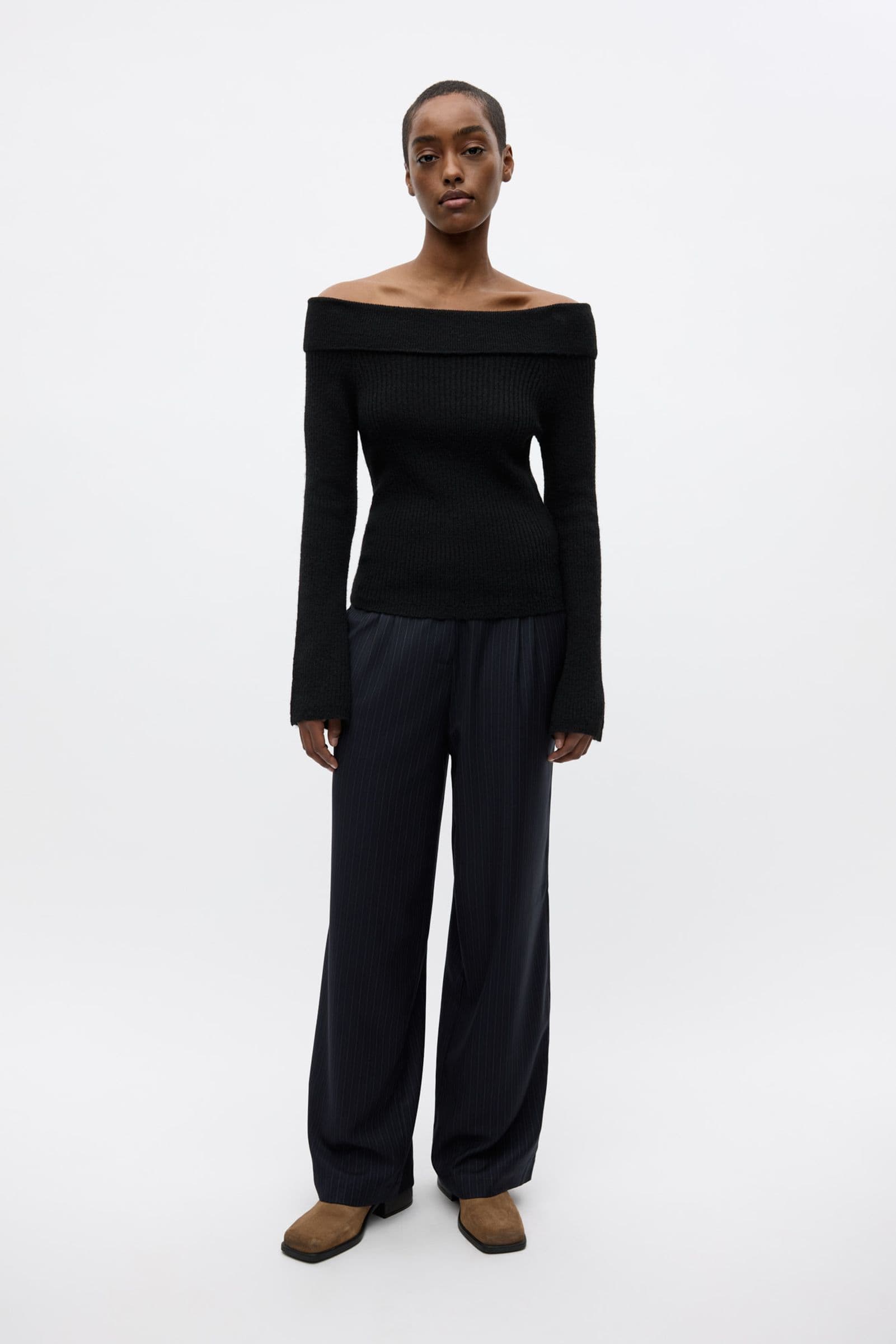 ENDORE PANTS 7269 Dark Navy Pinstripe