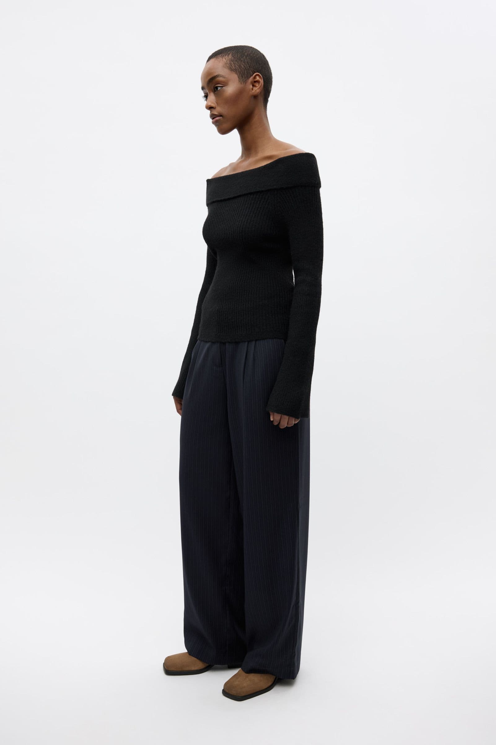 ENDORE PANTS 7269 Dark Navy Pinstripe