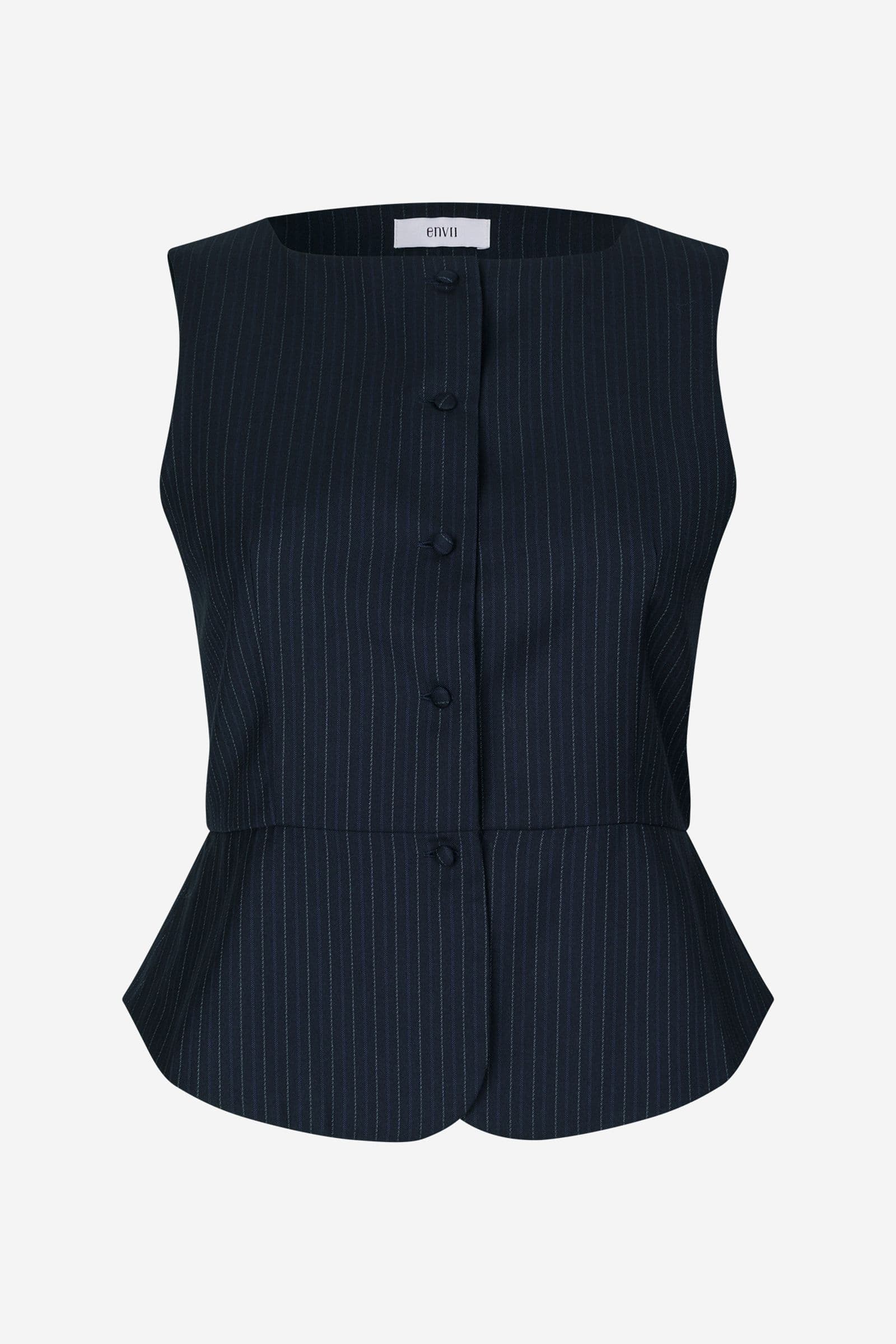 ENFRESNO VEST 7269 Dark Navy Pinstripe