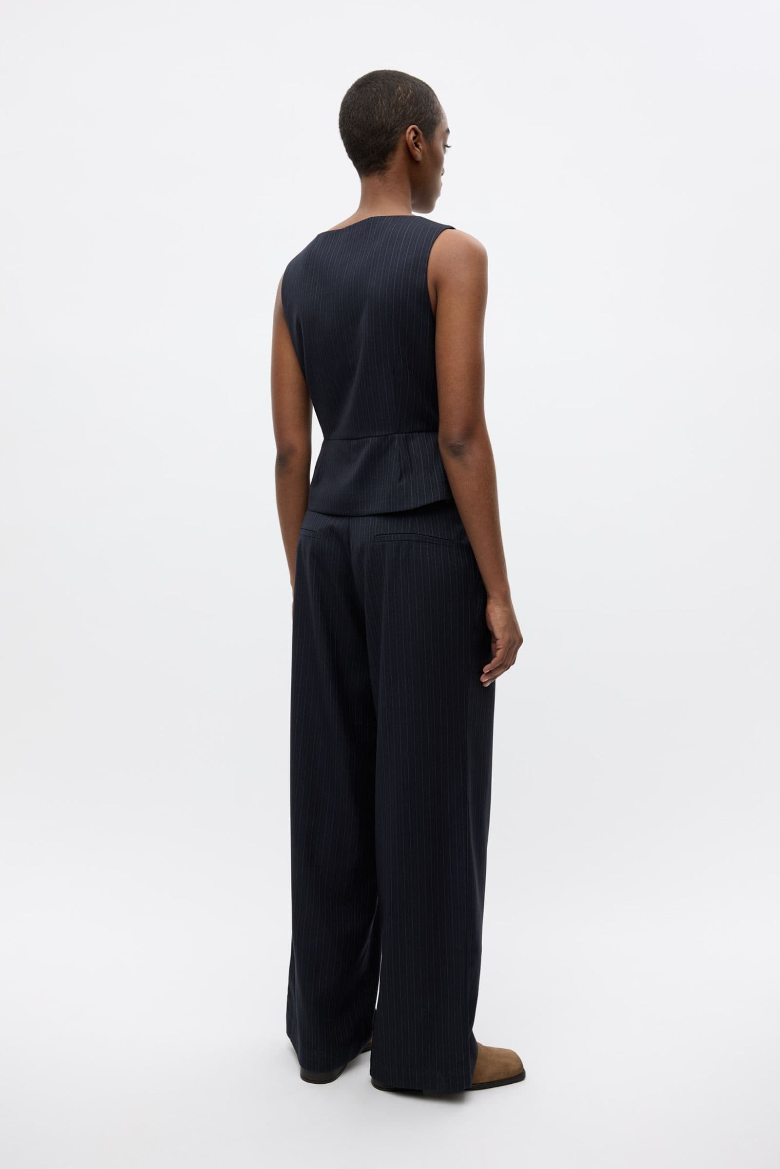 ENFRESNO VEST 7269 Dark Navy Pinstripe