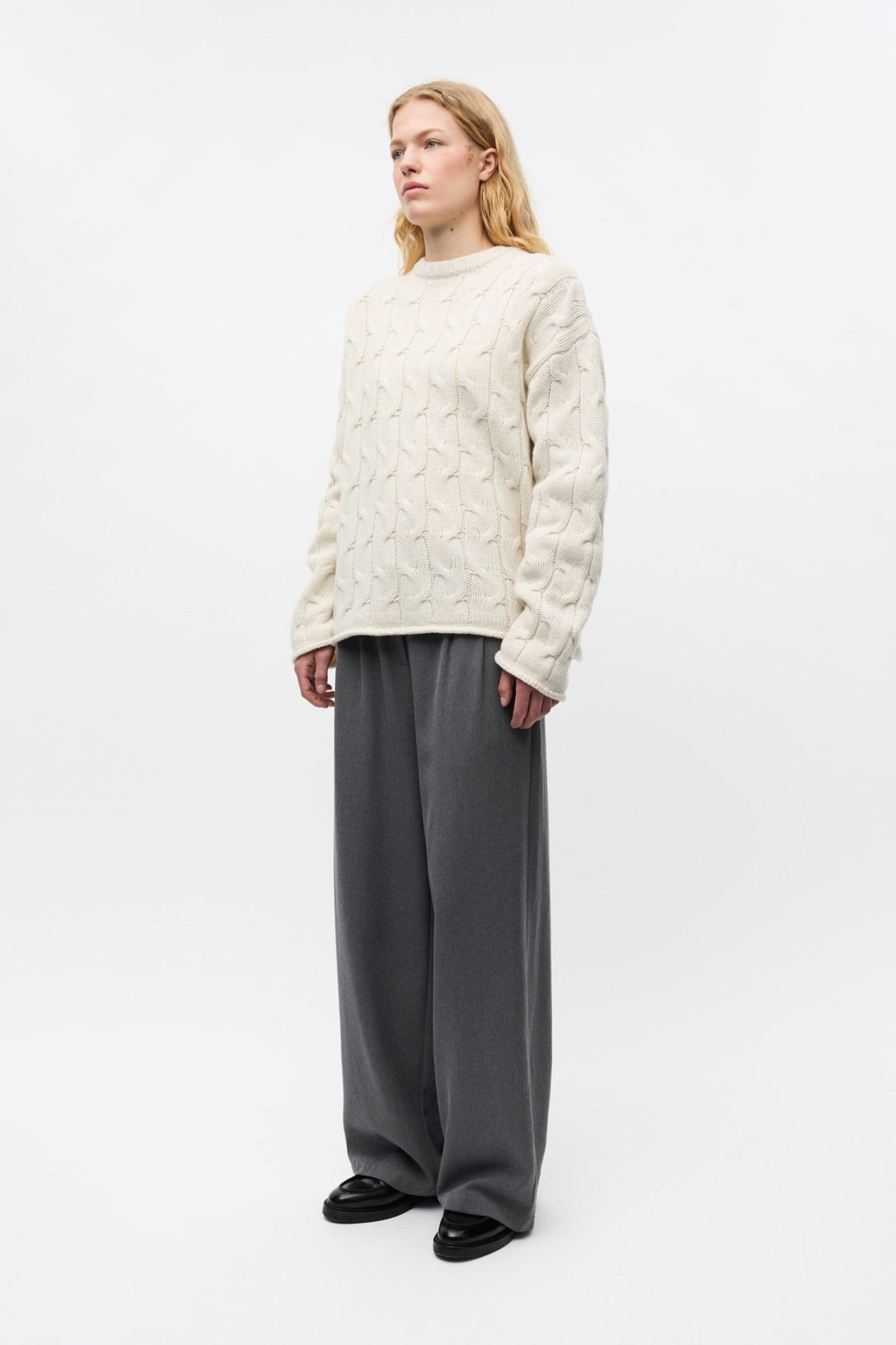 ENFIONA LS O-N KNIT 7284 GARDENIA MEL