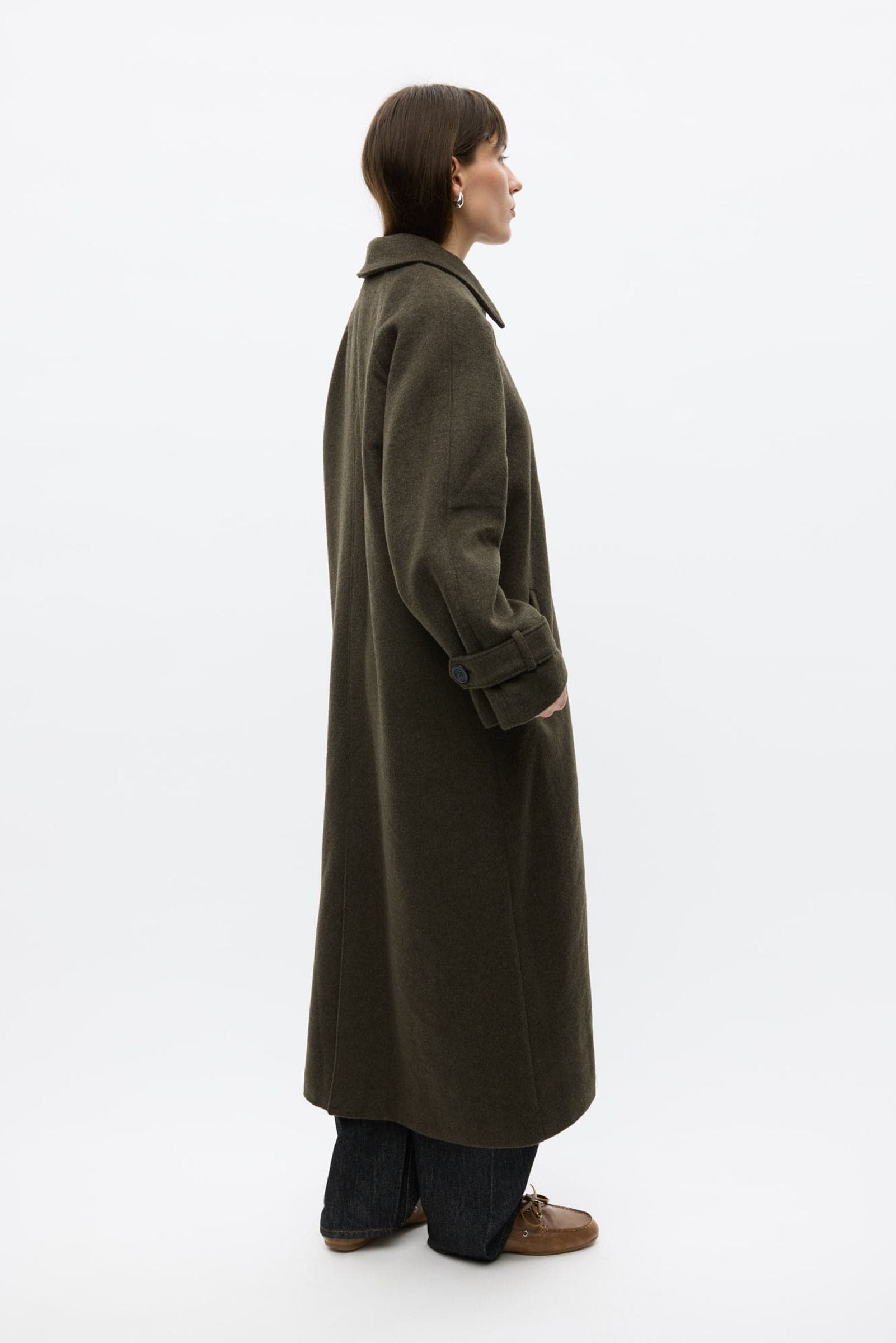 ENSENECA WOOL JACKET 7276 Dark Olive Mel
