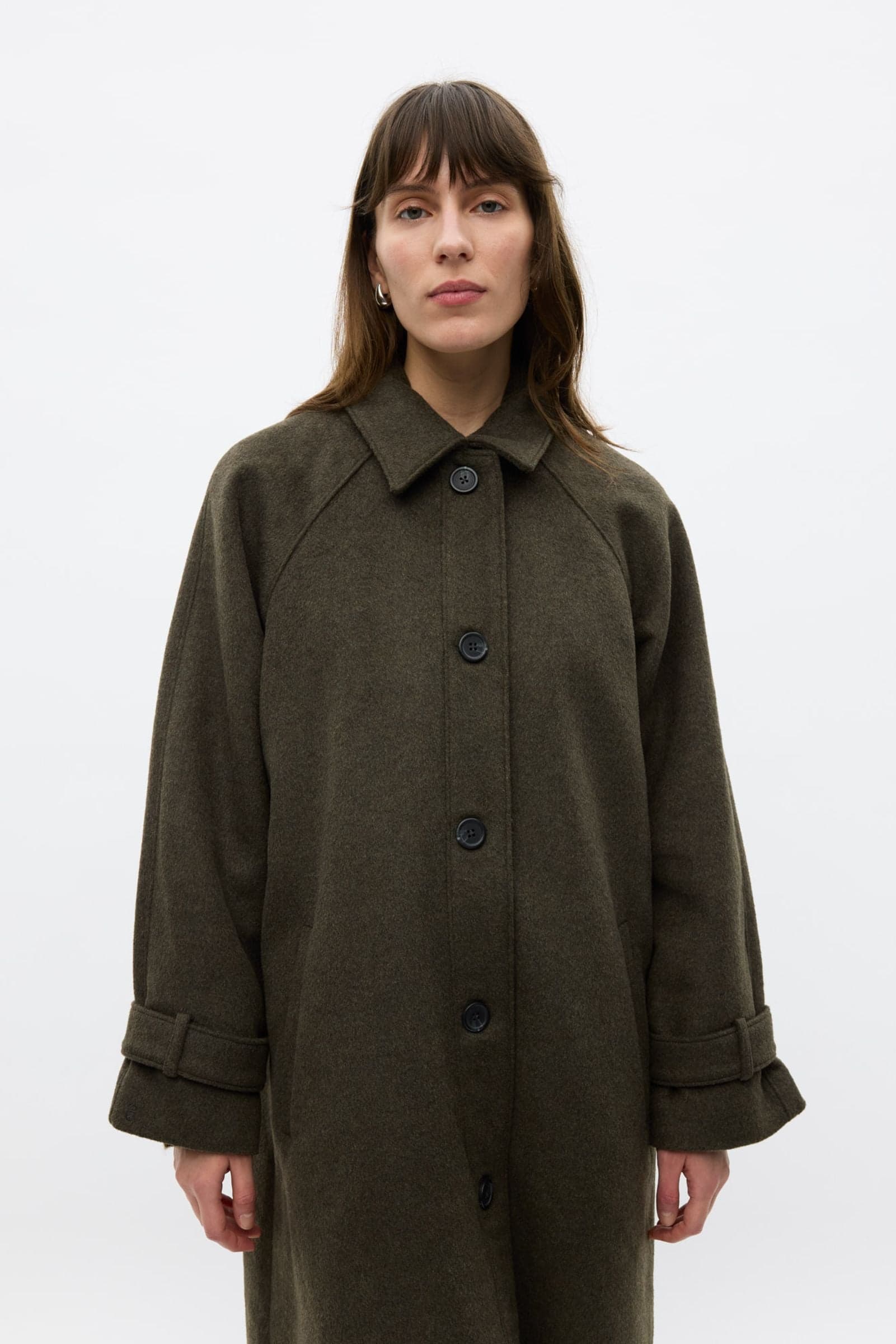 ENSENECA WOOL JACKET 7276 Dark Olive Mel