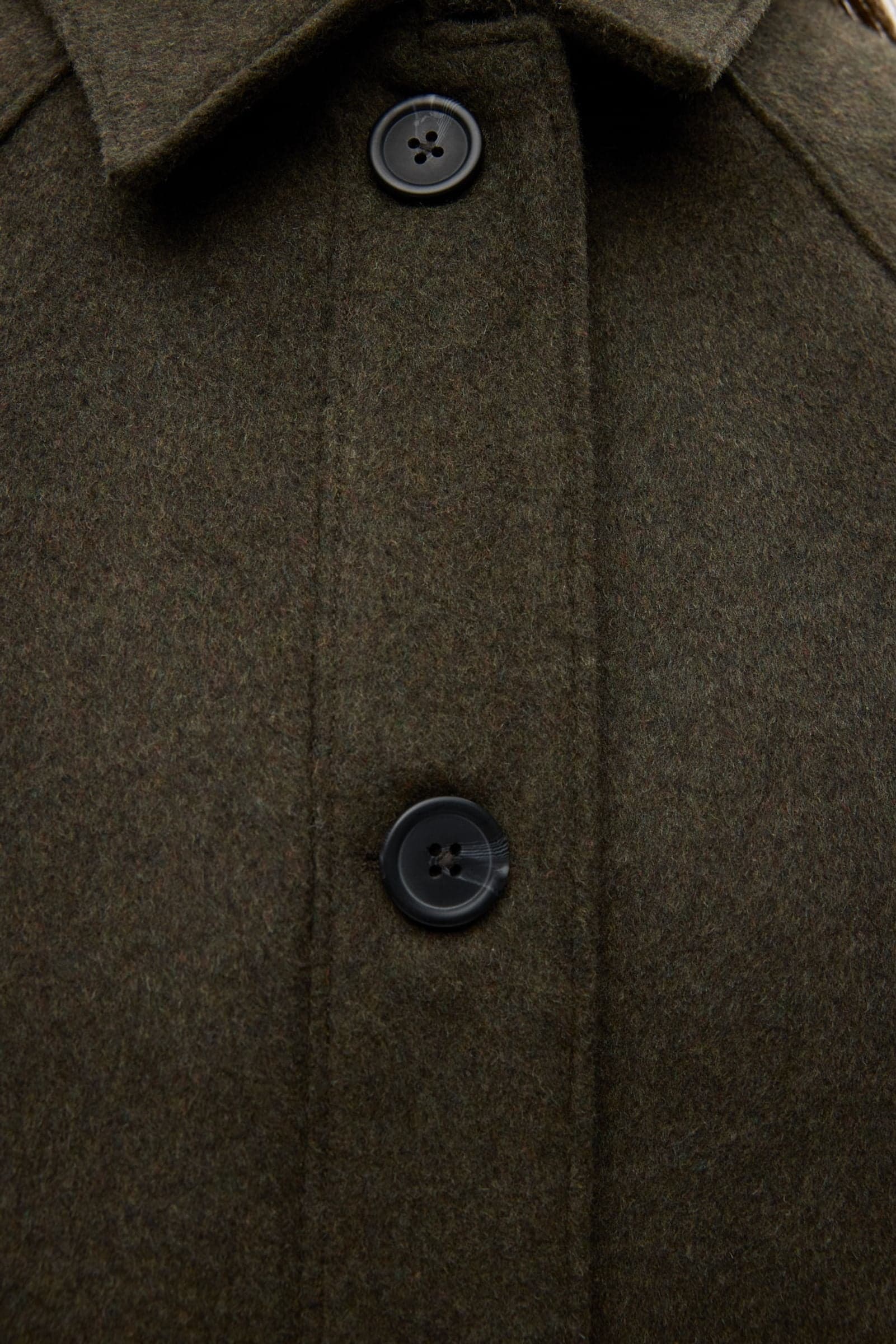 ENSENECA WOOL JACKET 7276 Dark Olive Mel