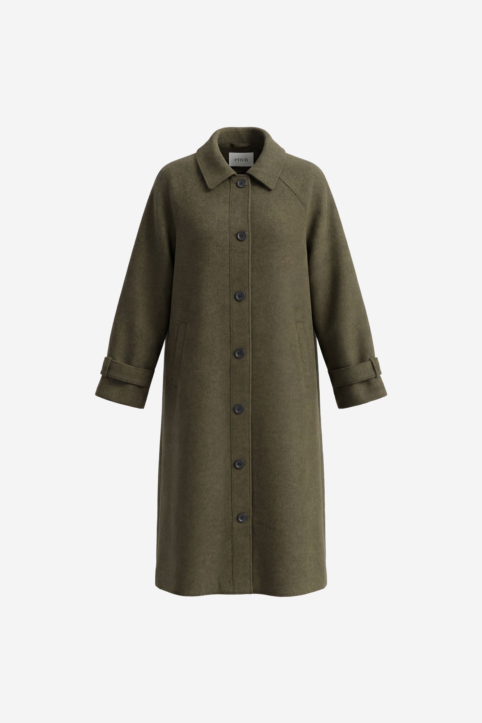 ENSENECA WOOL JACKET 7276 Dark Olive Mel