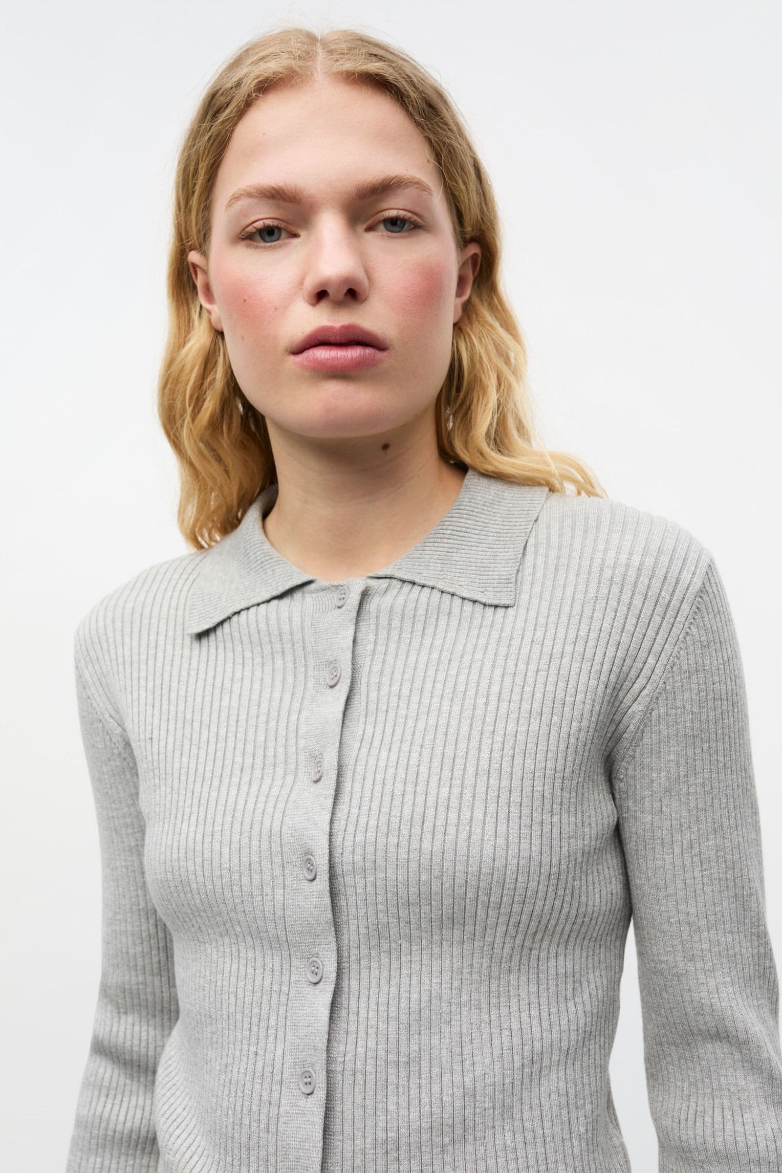 ENNEVADA LS CARIGAN 7231 Light Grey Mel (ALLY)