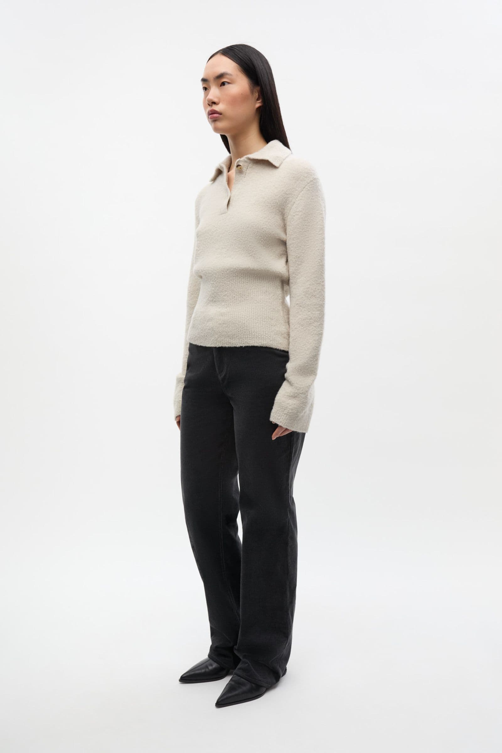 ENGLACIA LS POLO KNIT 7288 Moonstruck