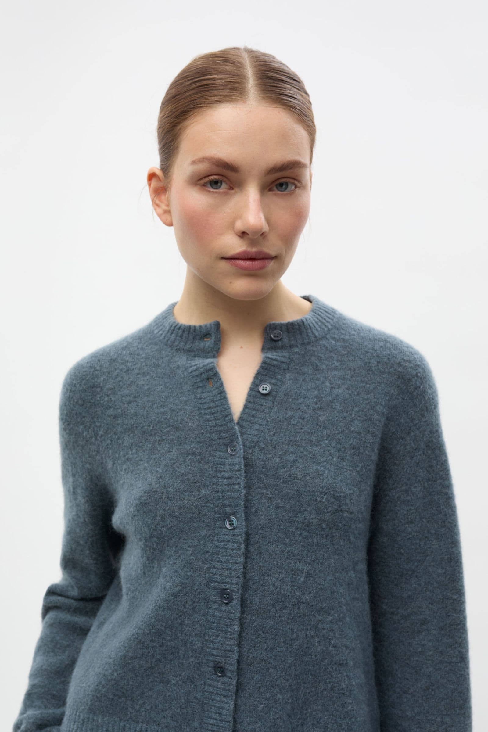 ENADA LS RELAXED CARDIGAN 7216 Stormy Weather Mel