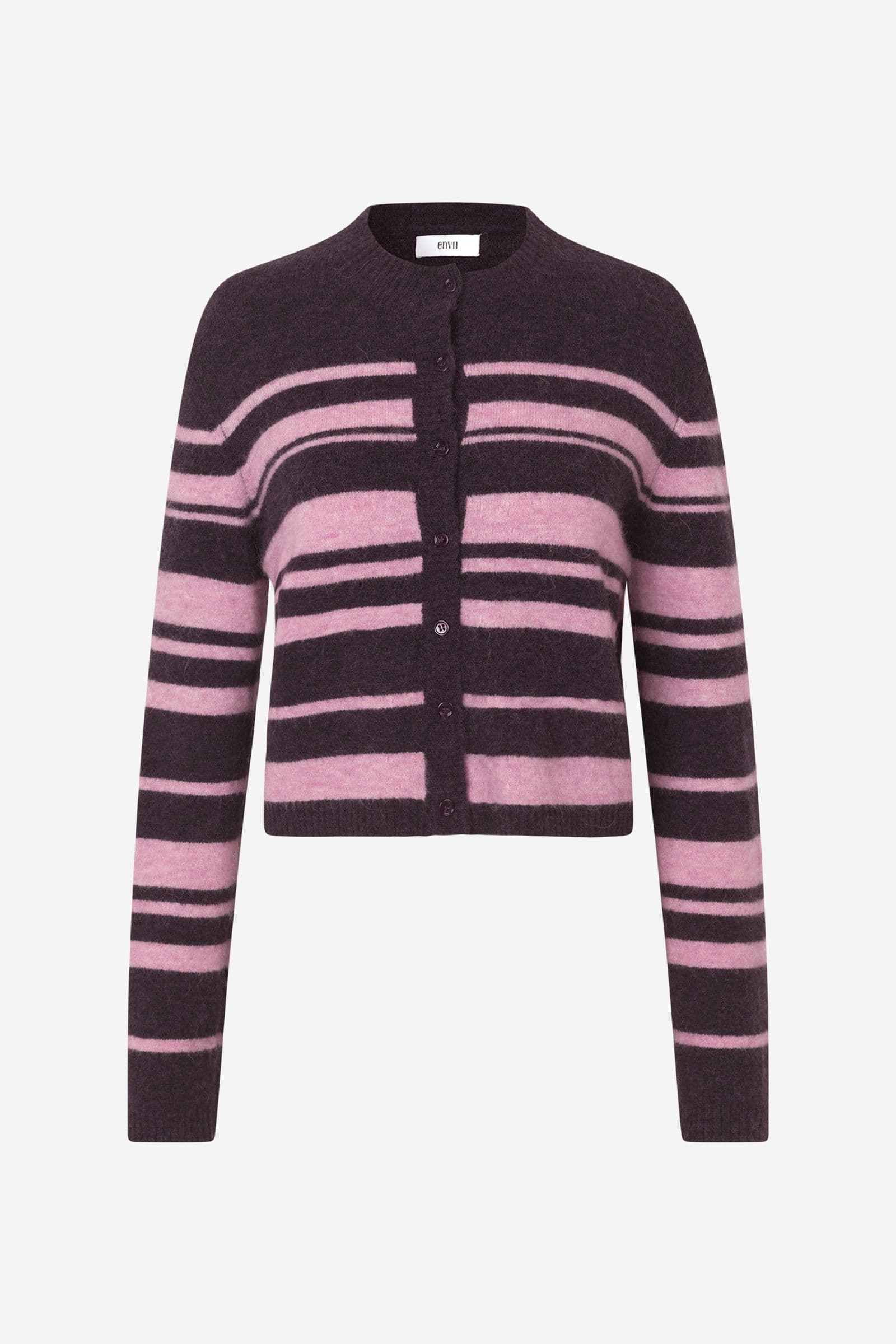 ENADA LS RELAXED CARDIGAN ST 7216 Begonia Stripe