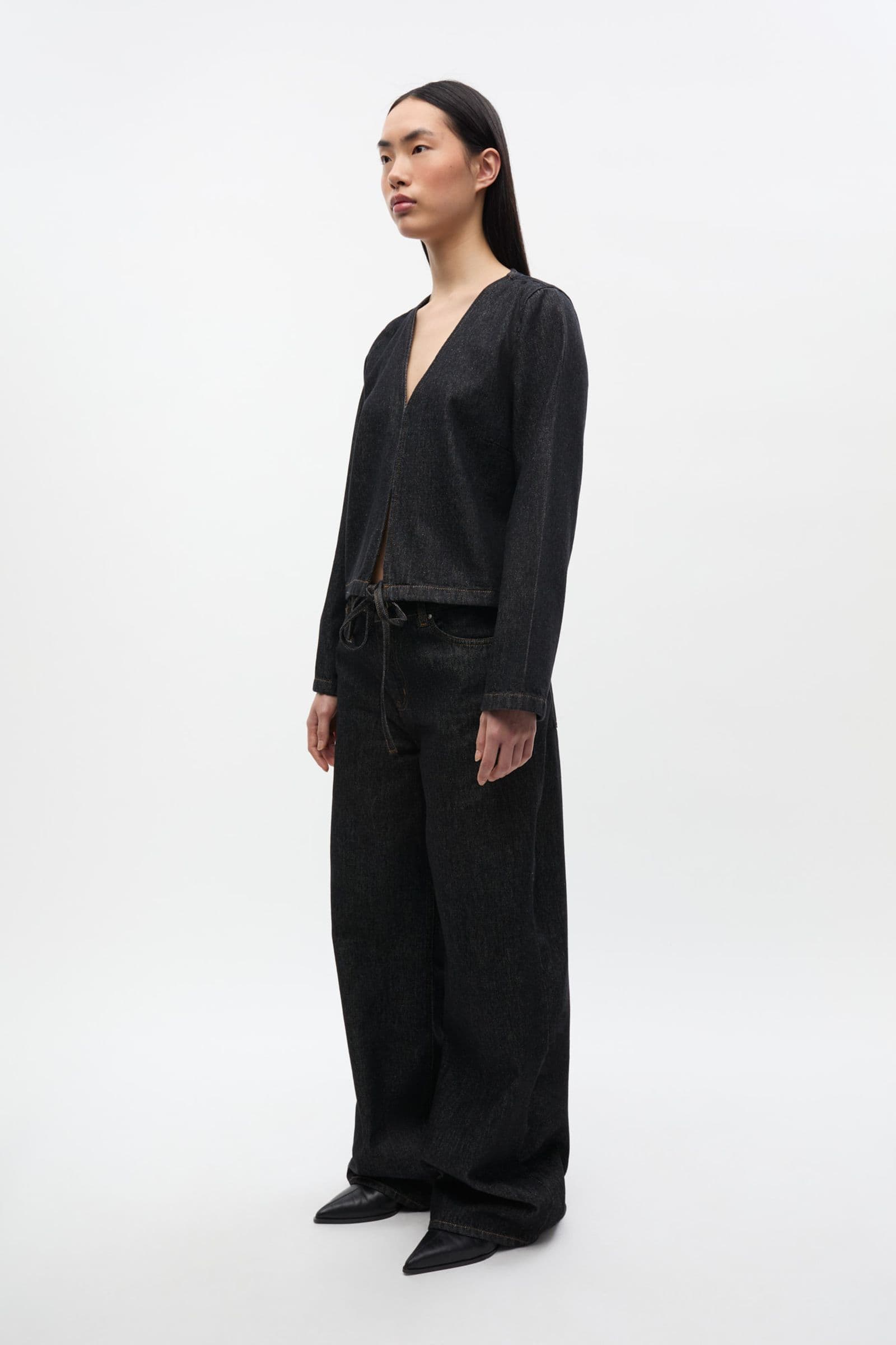 ENBROOKLYN LS TIE TOP 6856 Black Rinse