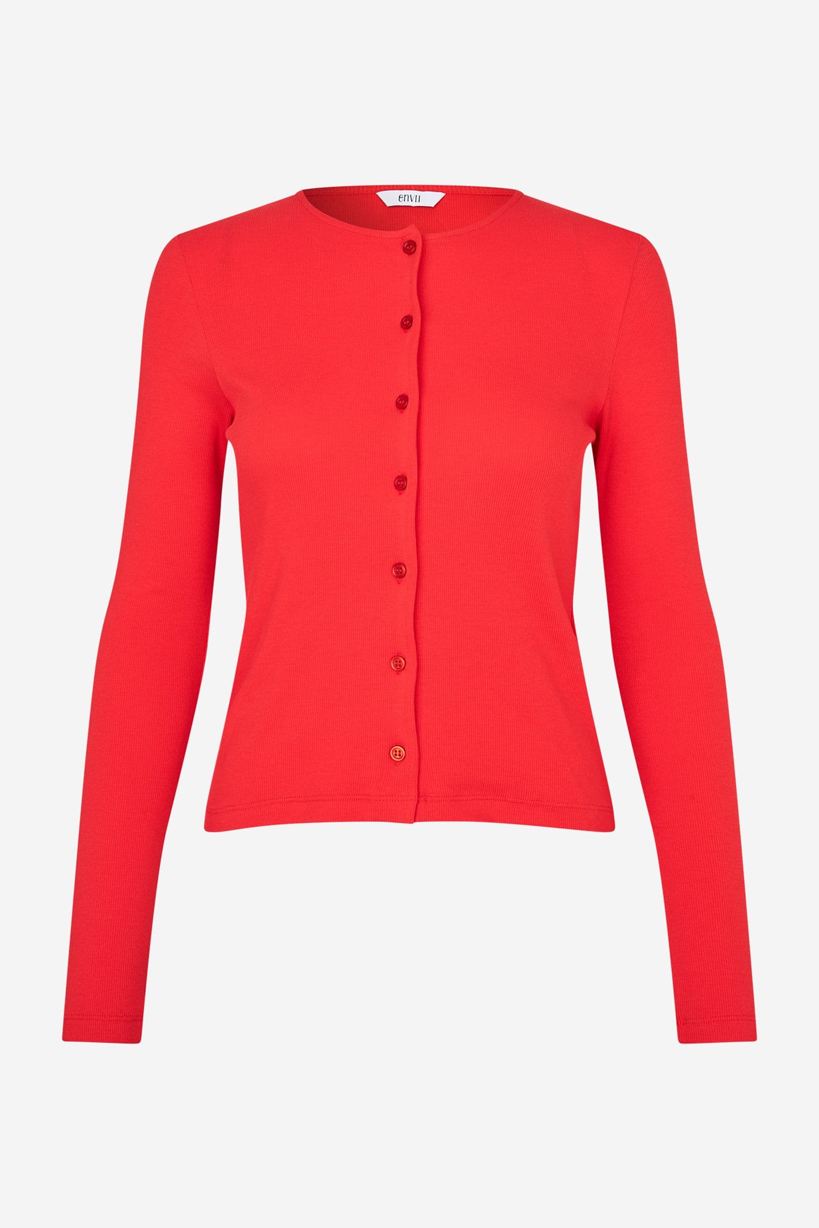 ENALLY LS CARDIGAN 5314 HIGH RISK RED