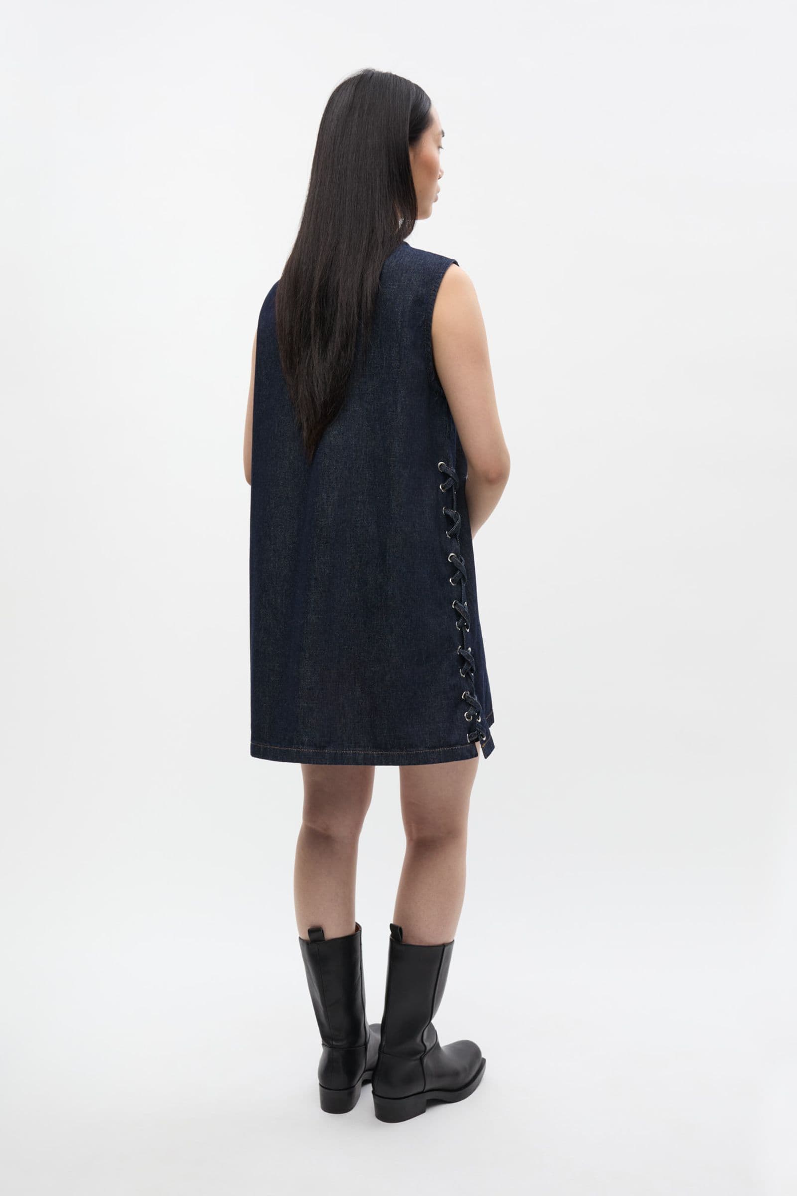 ENIRIS SL TIE DRESS 7298 Dark blue rinse