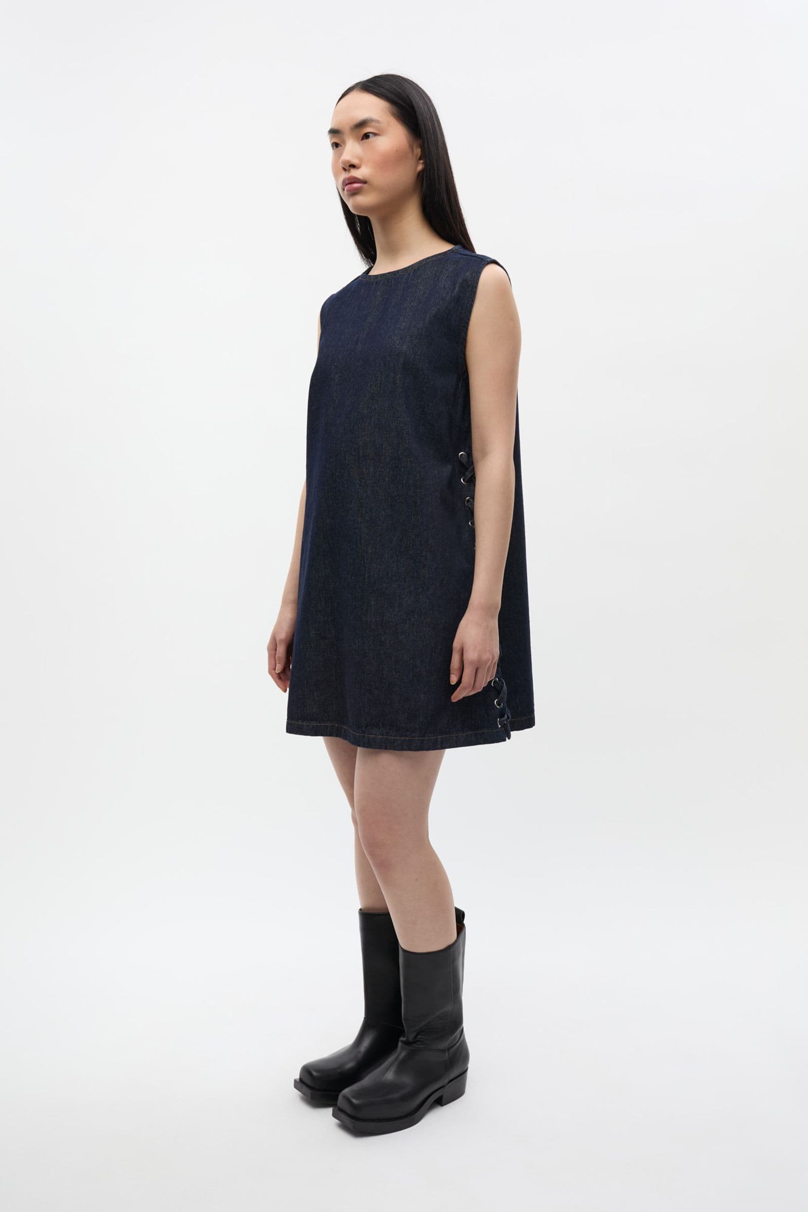 ENIRIS SL TIE DRESS 7298 Dark blue rinse